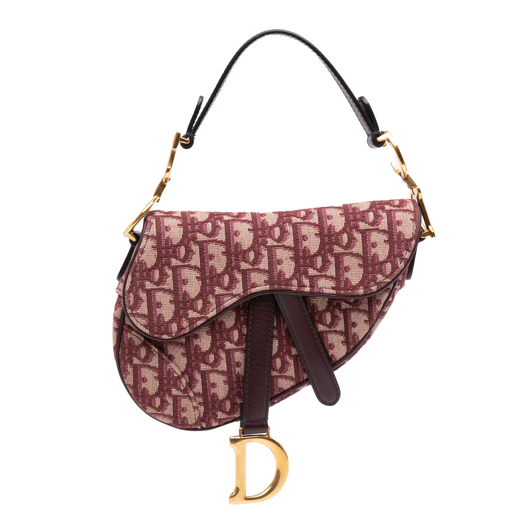 Dior Mini Oblique Canvas Saddle Bag - image 1