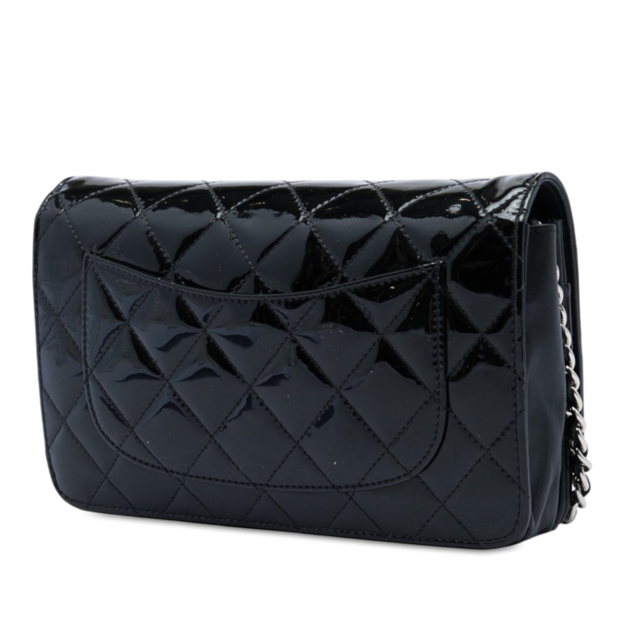 Chanel CC Quilted Patent Wallet On Chain - image 2