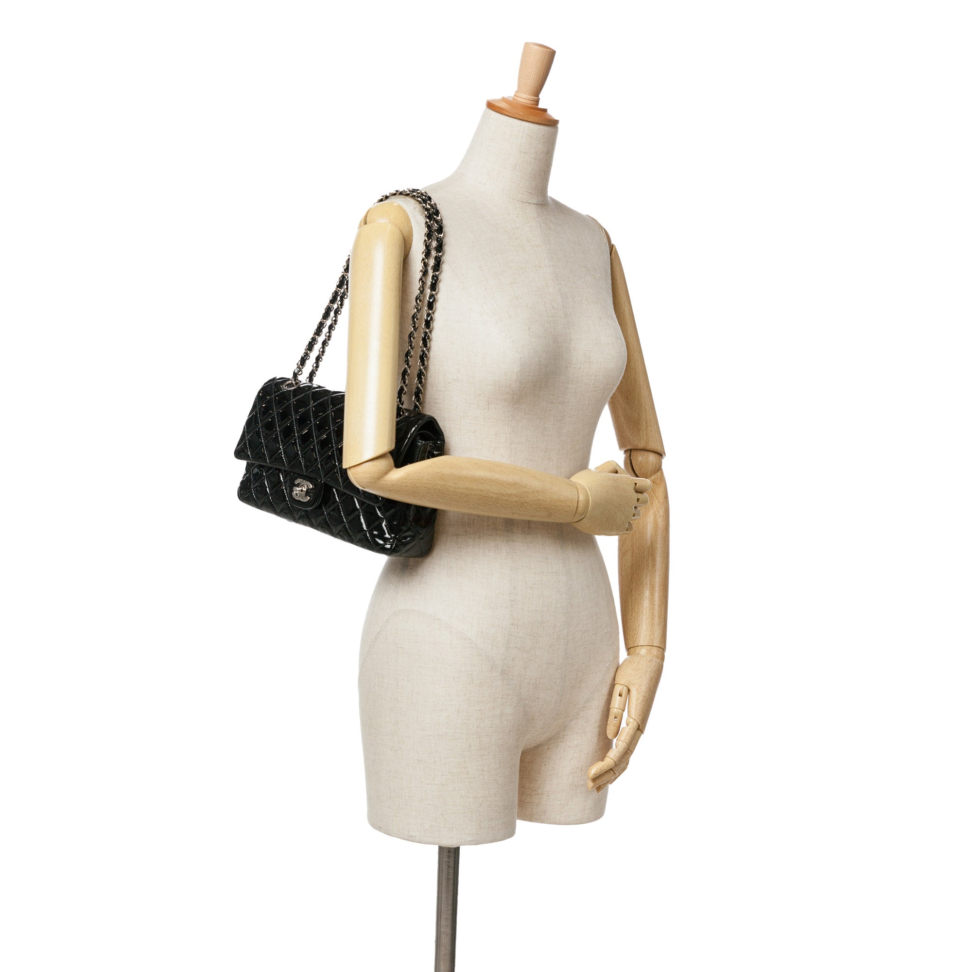 Chanel Medium Classic Patent Double Flap - image 10