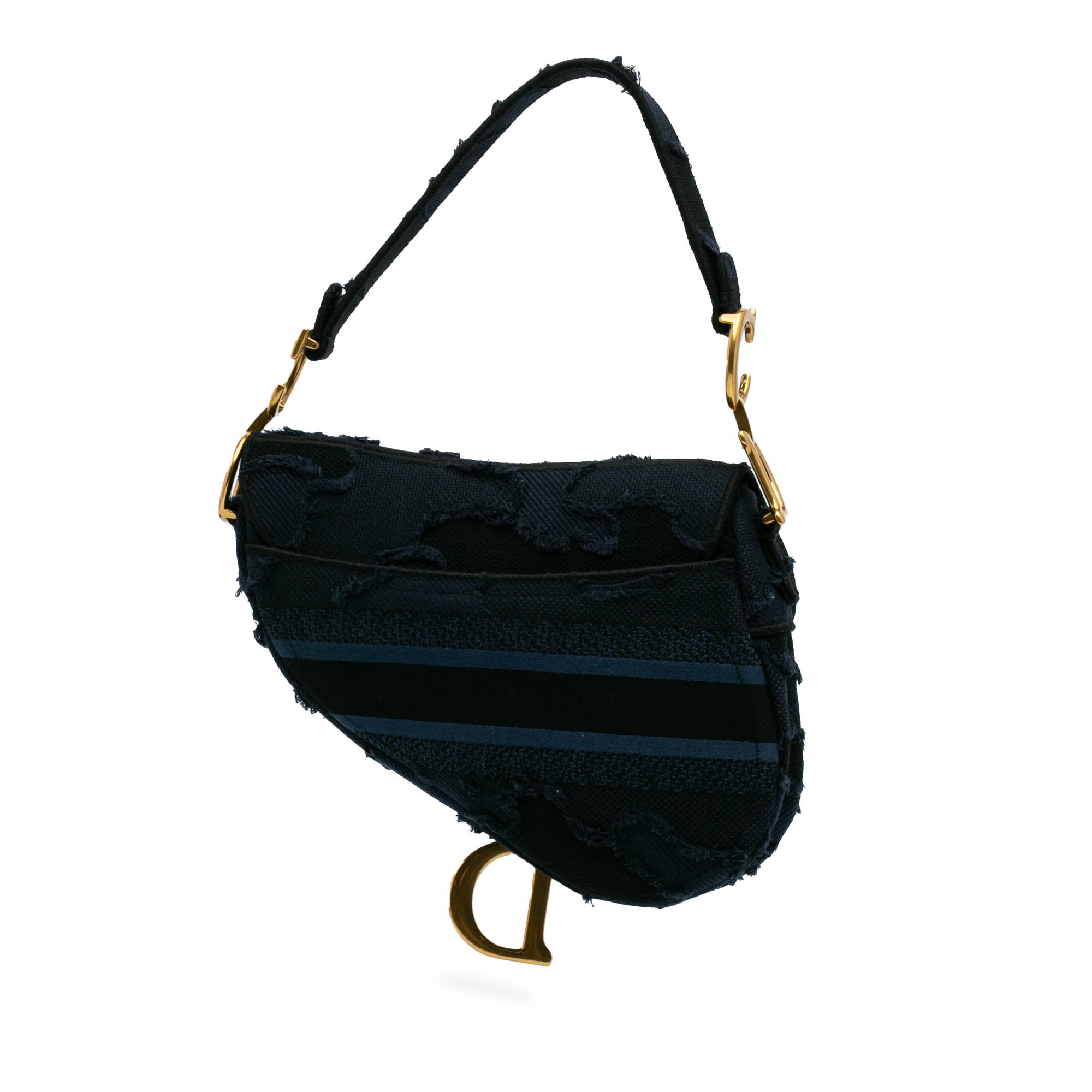 Dior Canvas Embroidered Camouflage Saddle Bag - image 2