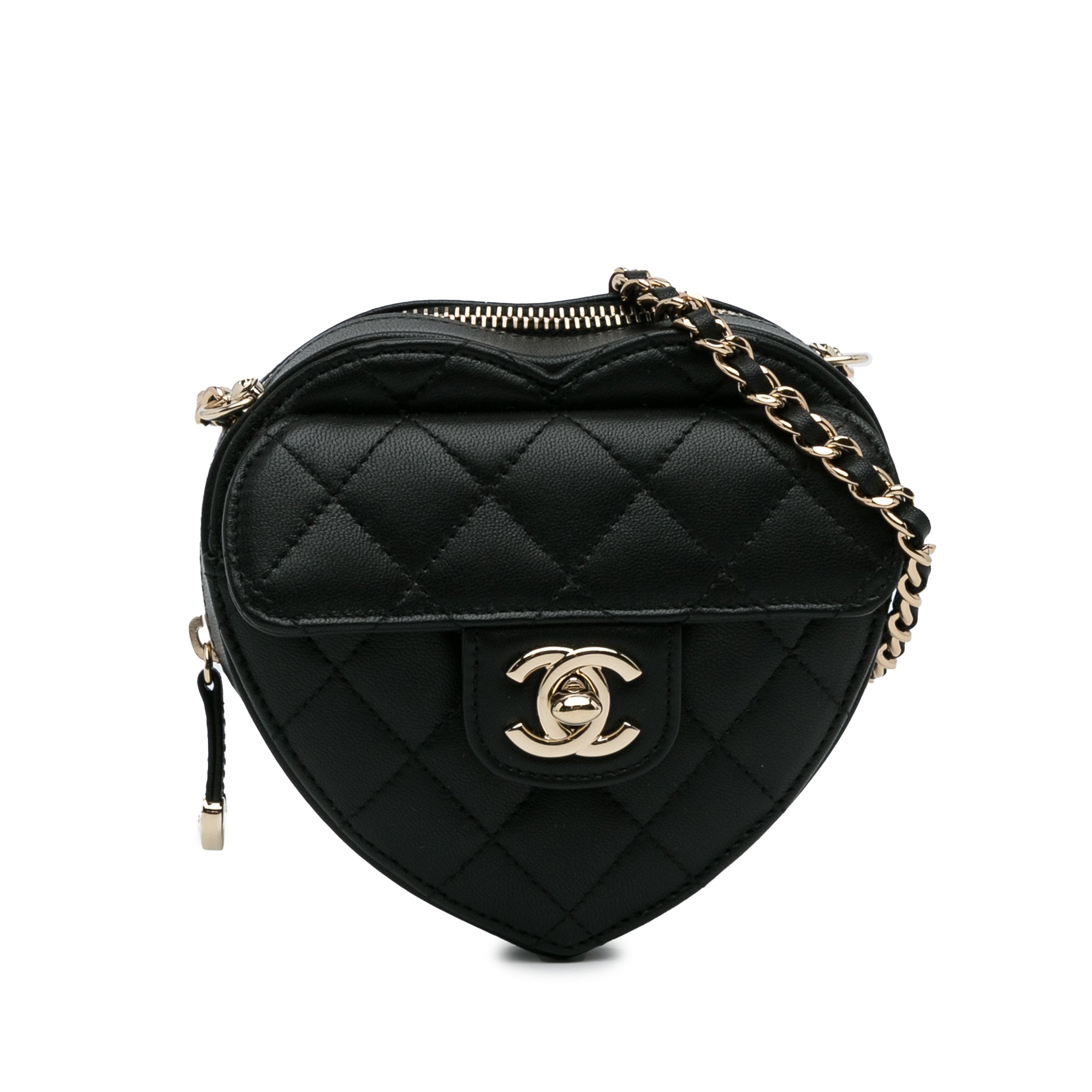 Chanel Mini Lambskin CC in Love Heart Crossbody - image 1