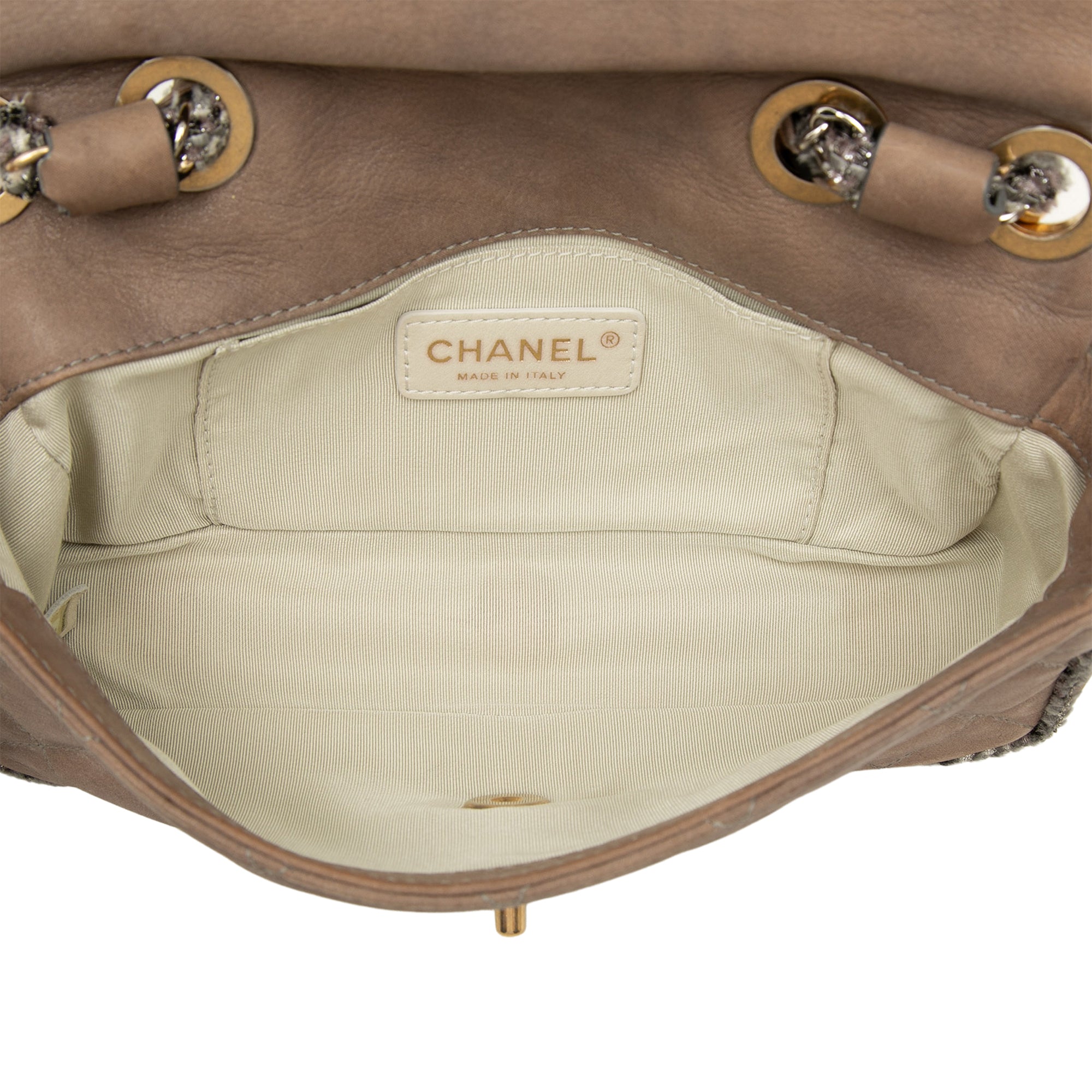 Chanel Small Quilted Lambskin and Tweed Chain Flap - image 4