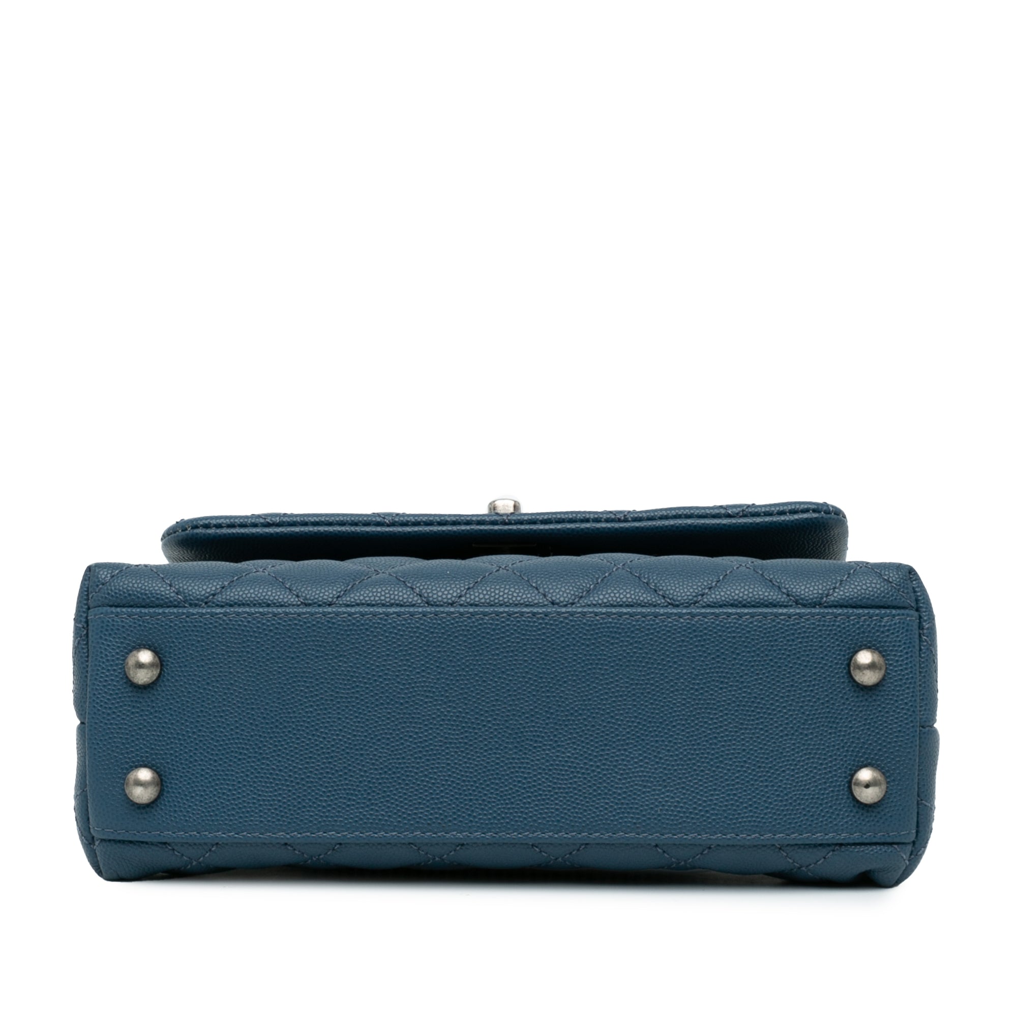 Chanel Mini Quilted Caviar Coco Top Handle Bag - image 3