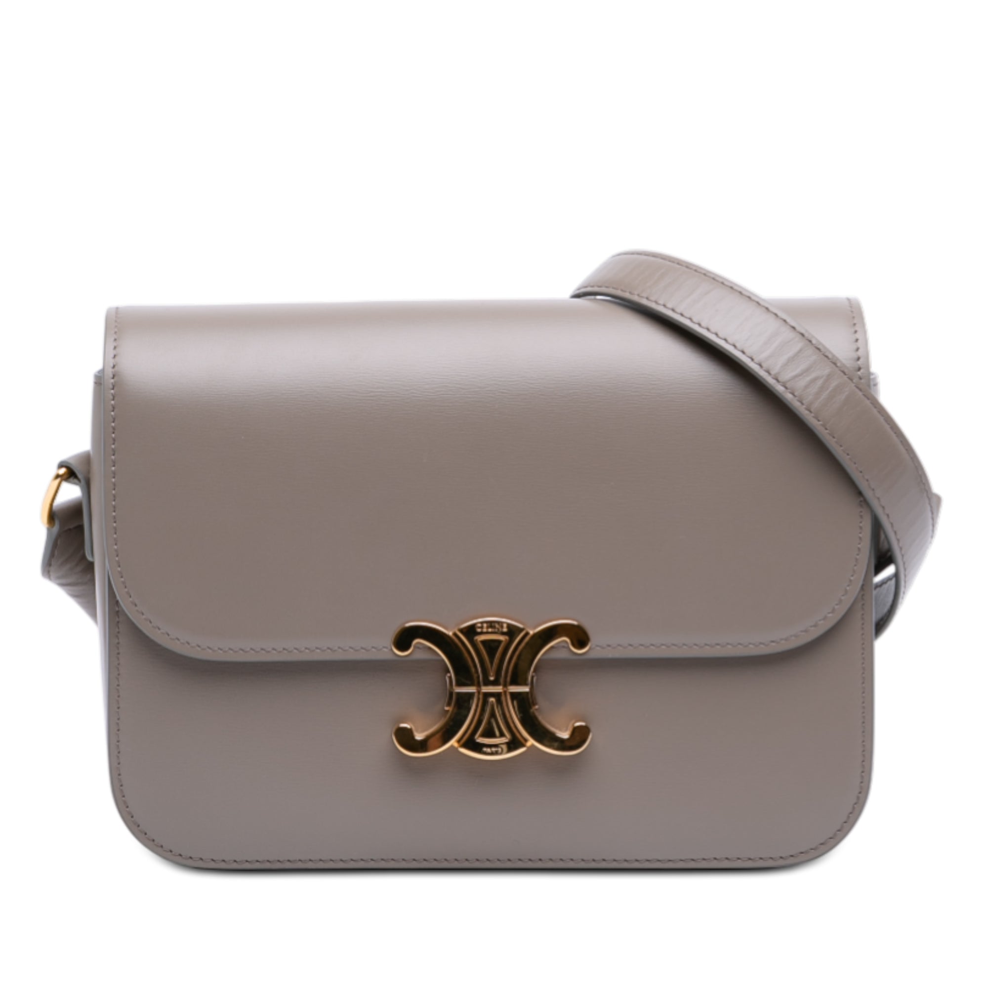 Celine Classique Shiny Calfskin Triomphe Crossbody - image 1