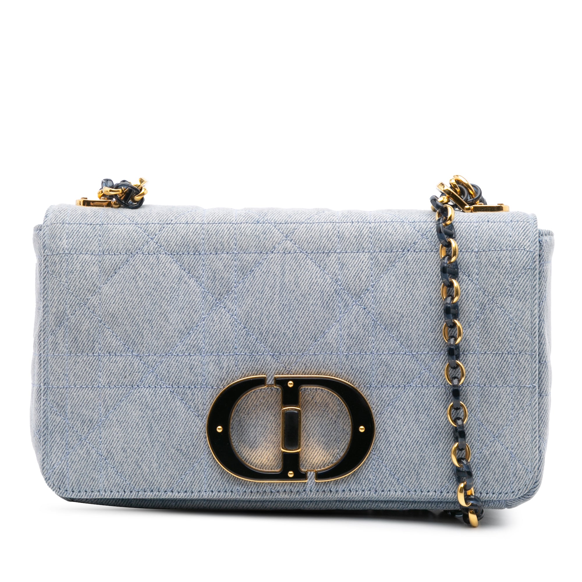 Dior Medium Denim Macrocannage Caro Bag - image 1