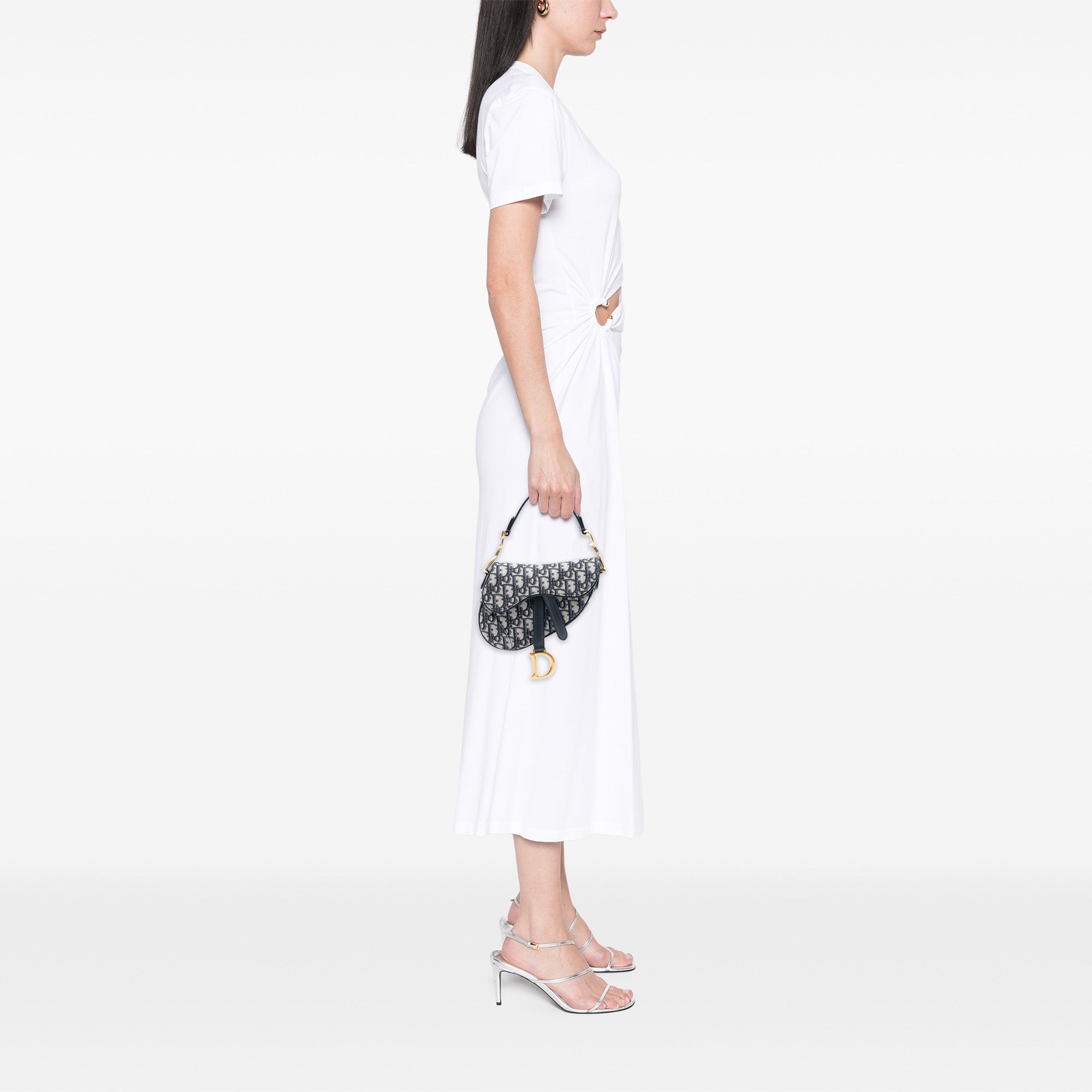 Dior Mini Oblique Canvas Saddle Bag - image 7