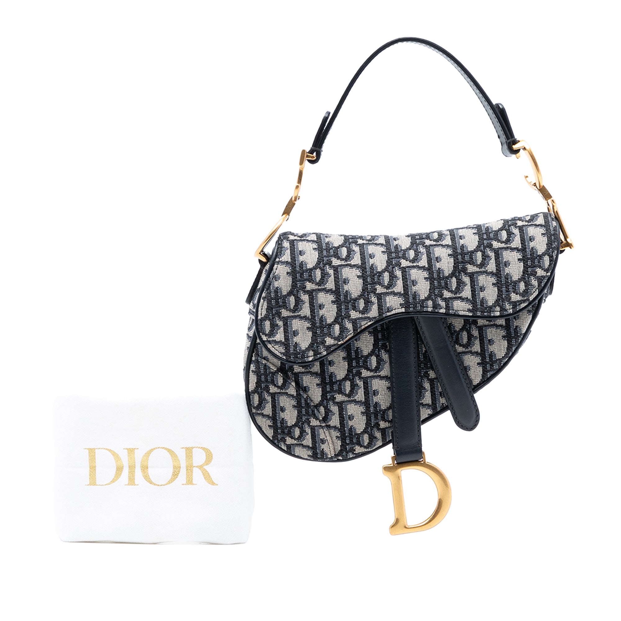 Dior Mini Oblique Canvas Saddle Bag - image 8