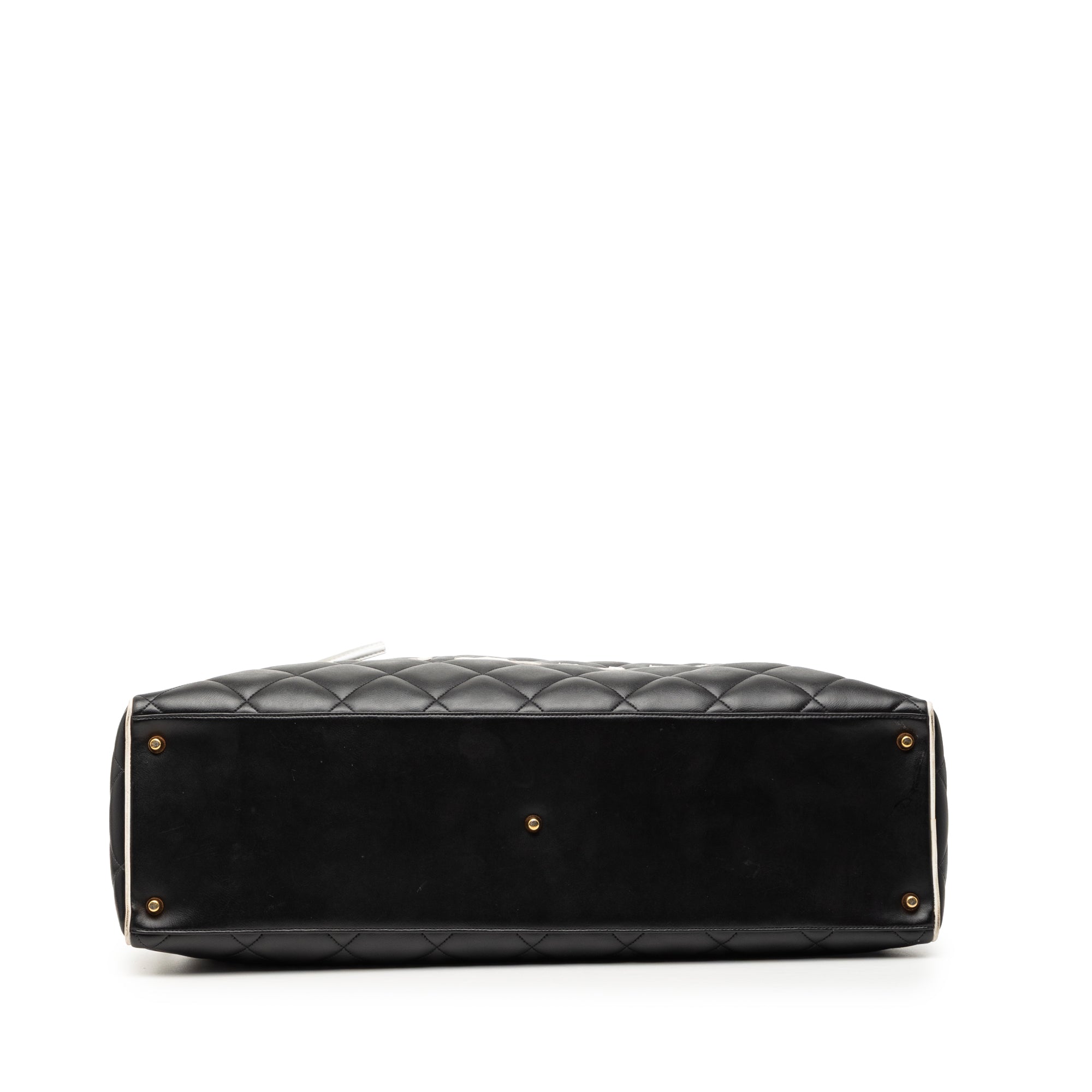 Chanel Quilted Calfskin Logo Bowler Weekend Bag - image 3