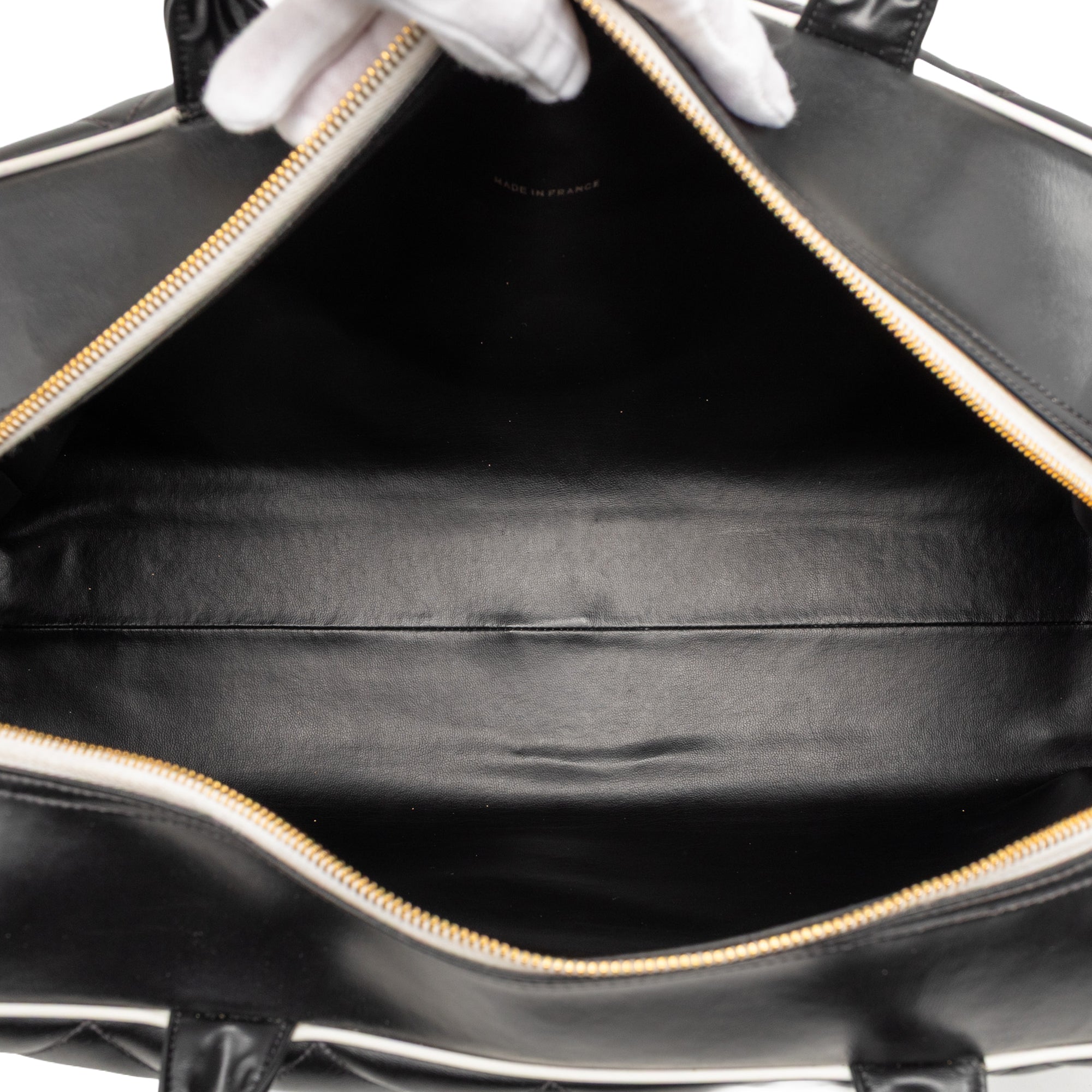 Chanel Quilted Calfskin Logo Bowler Weekend Bag - image 4