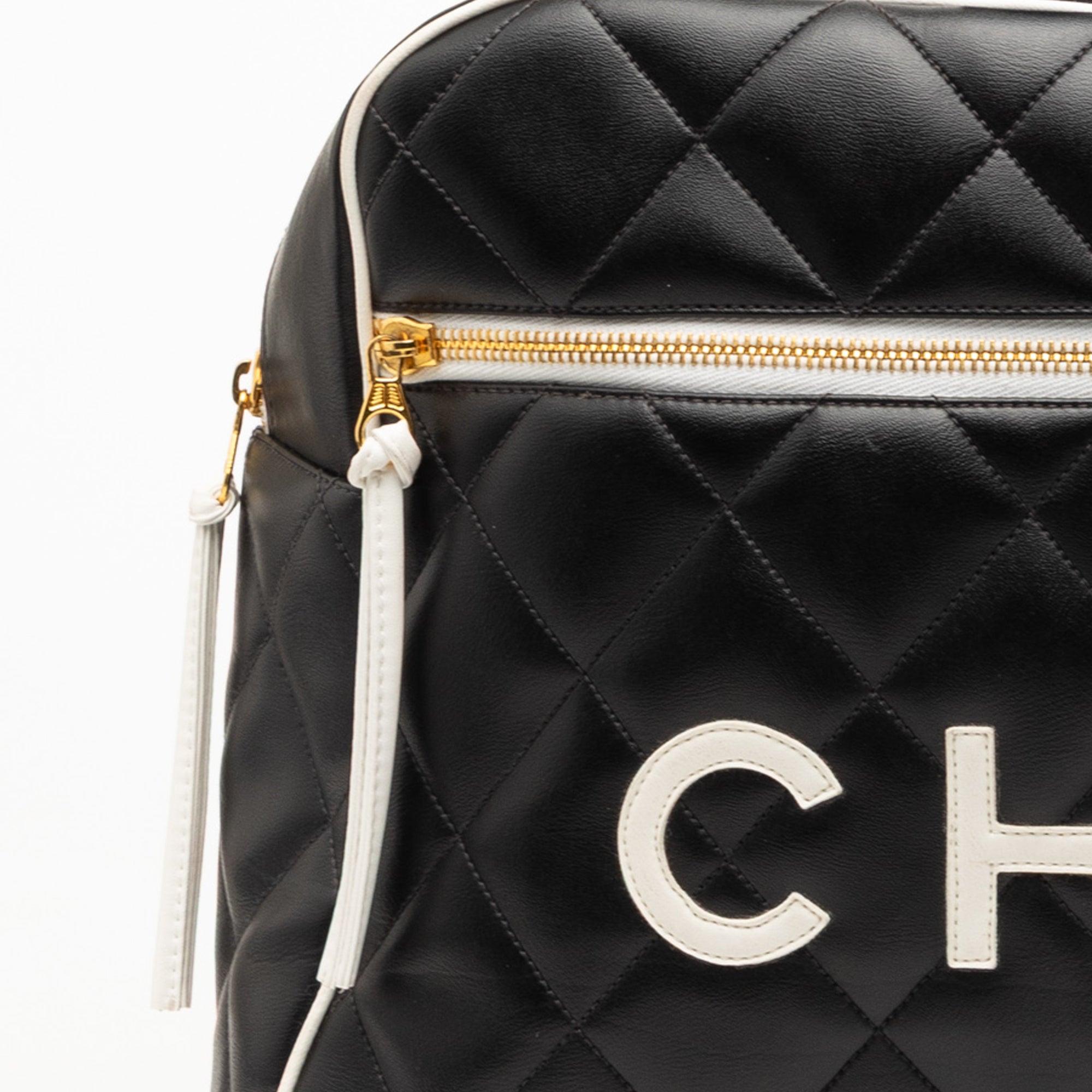 Chanel Quilted Calfskin Logo Bowler Weekend Bag - image 8