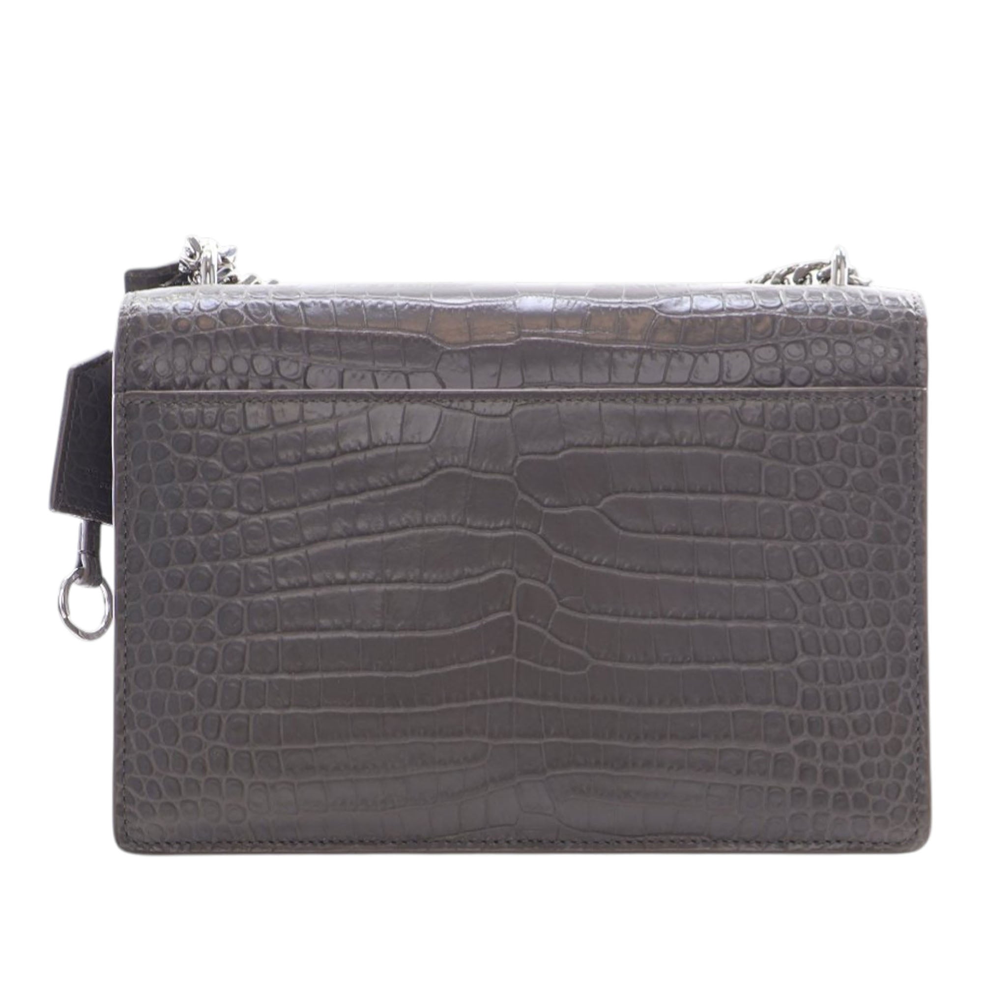 Saint Laurent Medium Croc Embossed Leather Monogram Sunset Crossbody - image 4