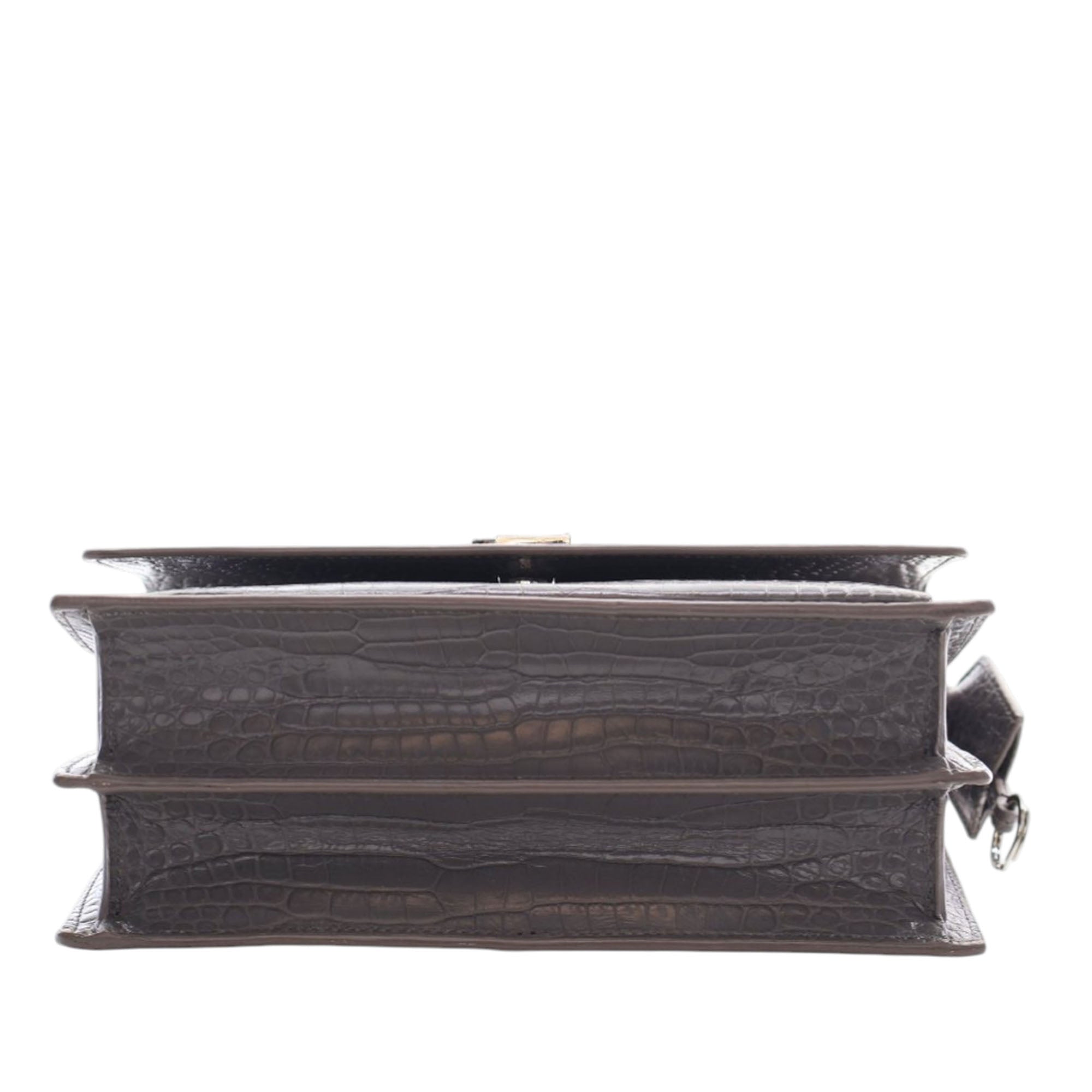 Saint Laurent Medium Croc Embossed Leather Monogram Sunset Crossbody - image 5
