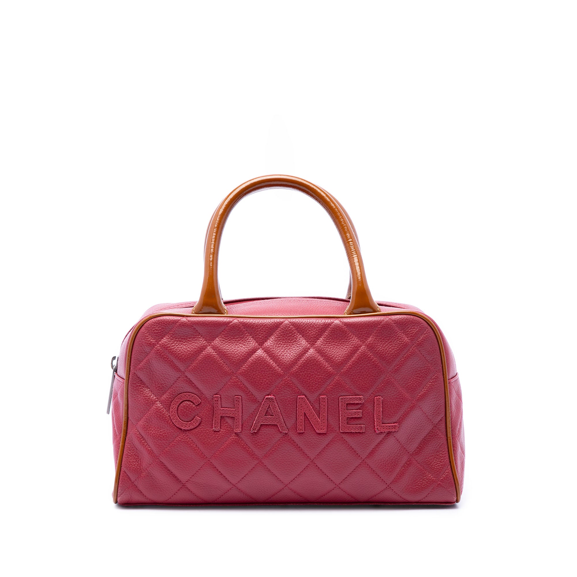 Chanel Small Quilted Calfskin Logo Bowler Bag - image 1