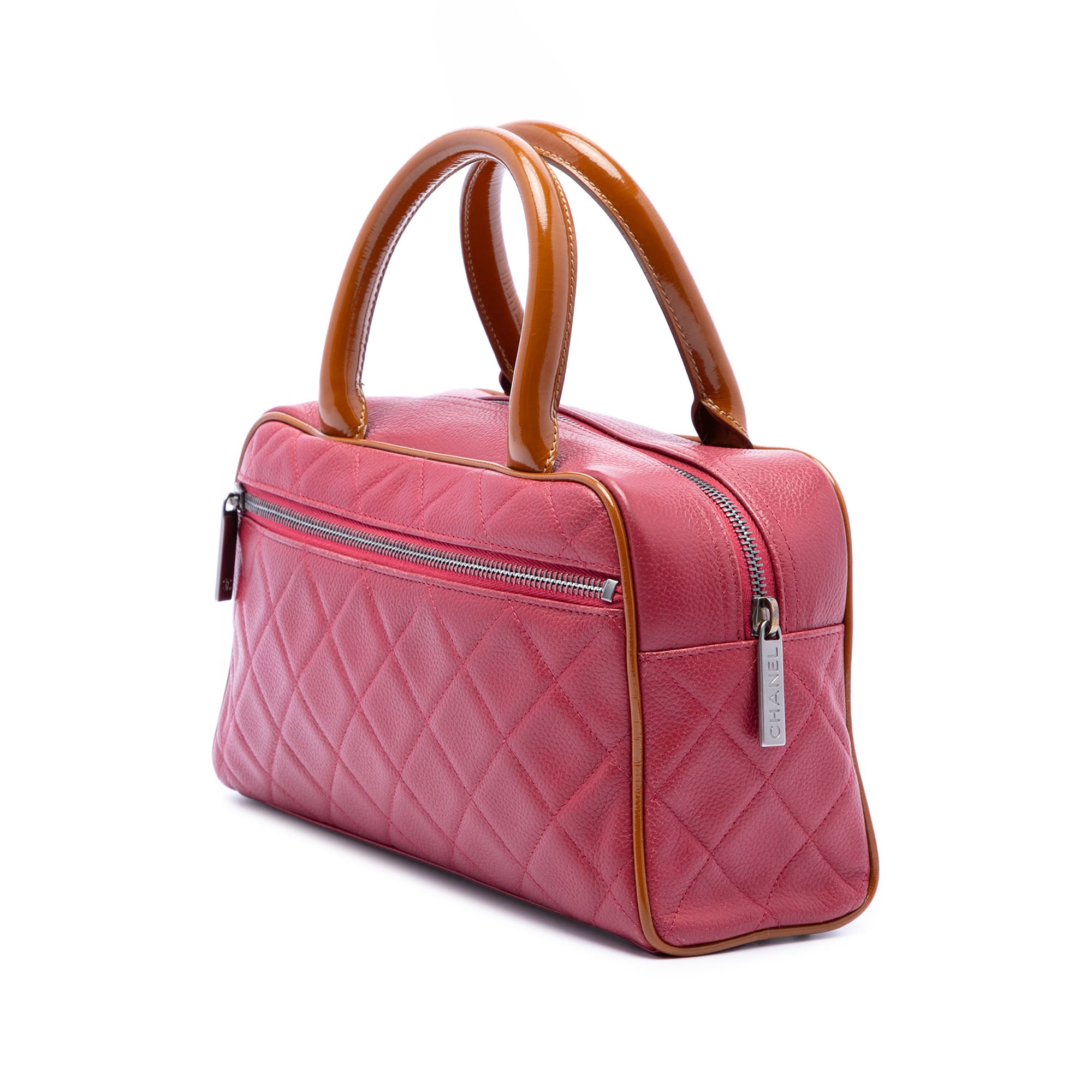 Chanel Small Quilted Calfskin Logo Bowler Bag - image 2
