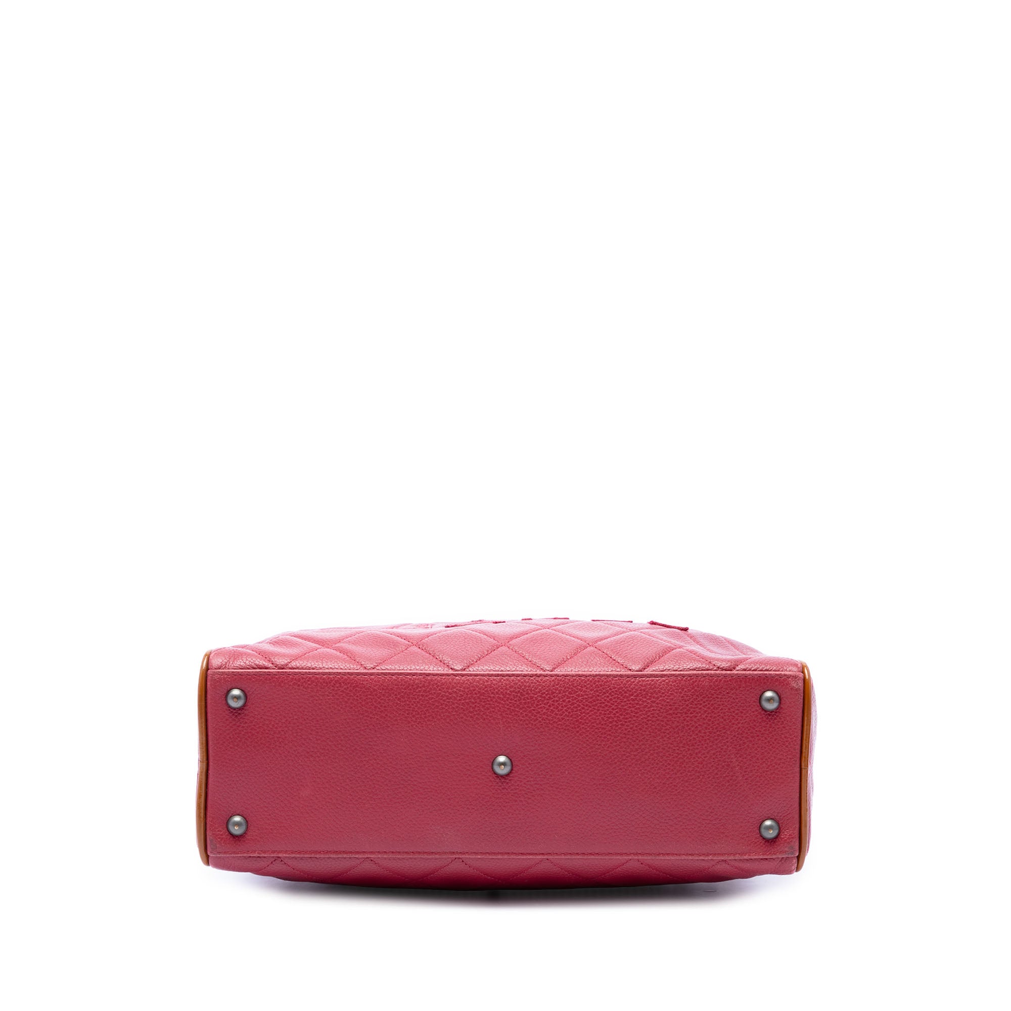 Chanel Small Quilted Calfskin Logo Bowler Bag - image 3