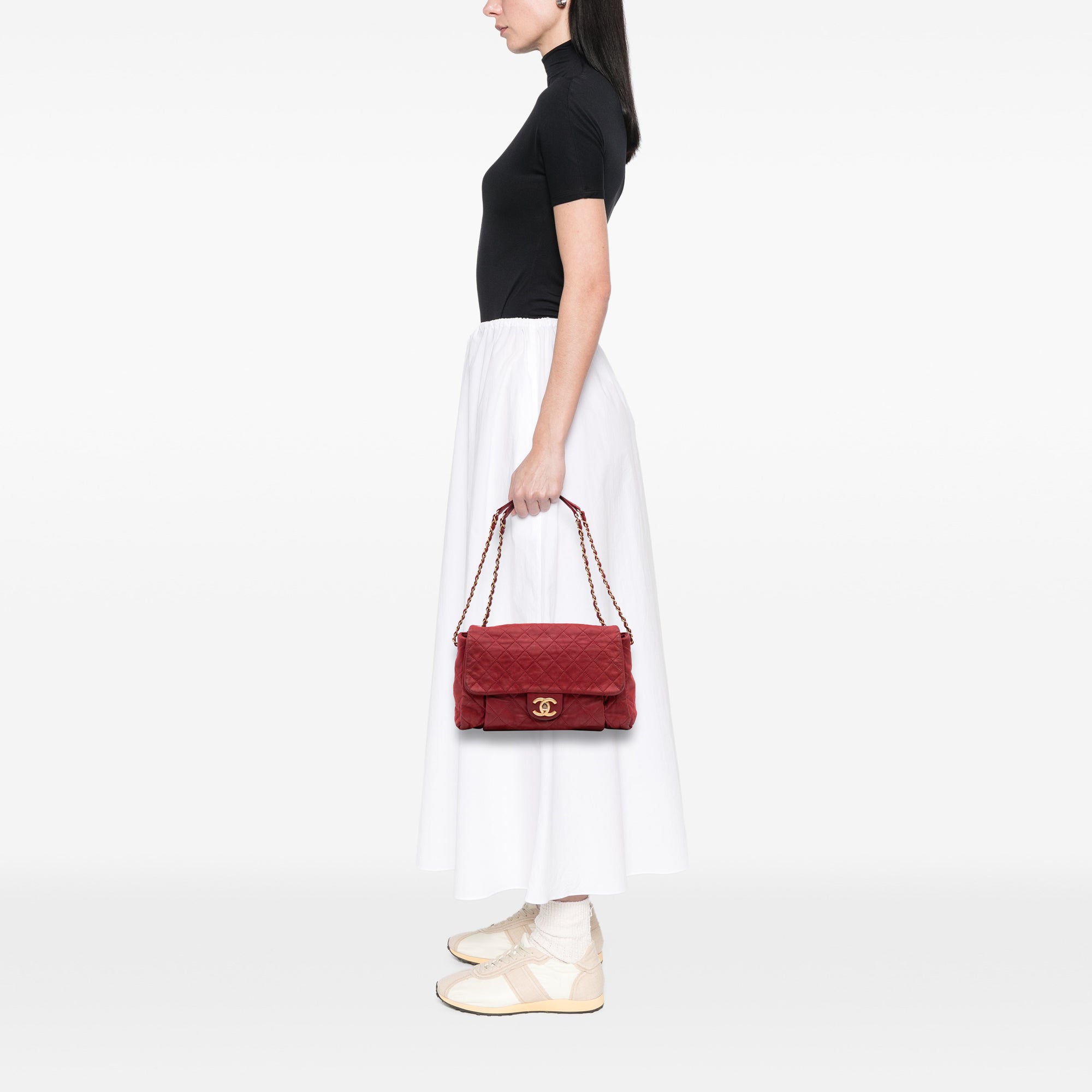 Chanel Large Aged Calfskin Chic Quilt Flap - image 11