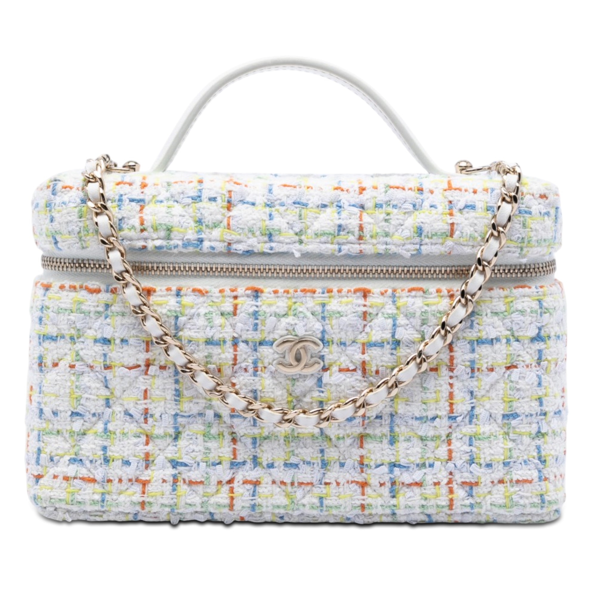 Chanel 25C Cruise CC Quilted Tweed Vanity Bag - image 1