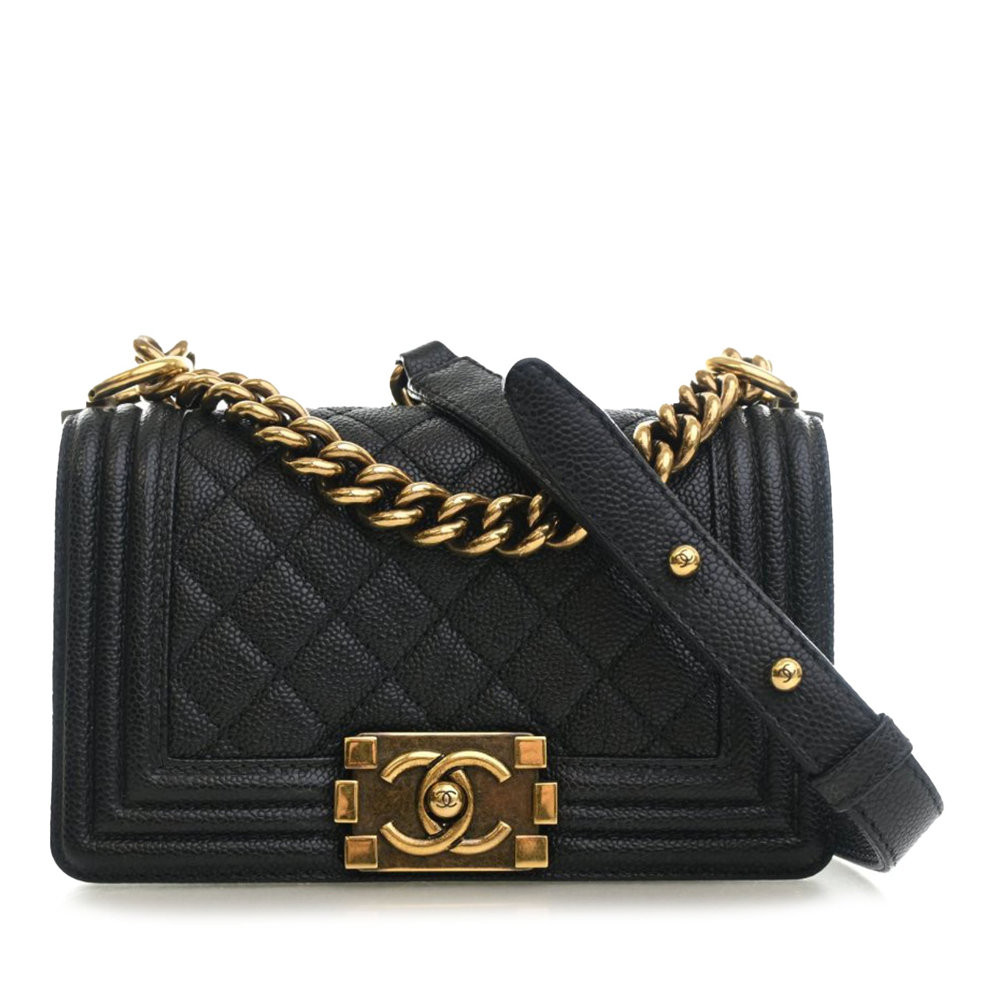 Chanel Small Quilted Caviar Boy Flap - image 1
