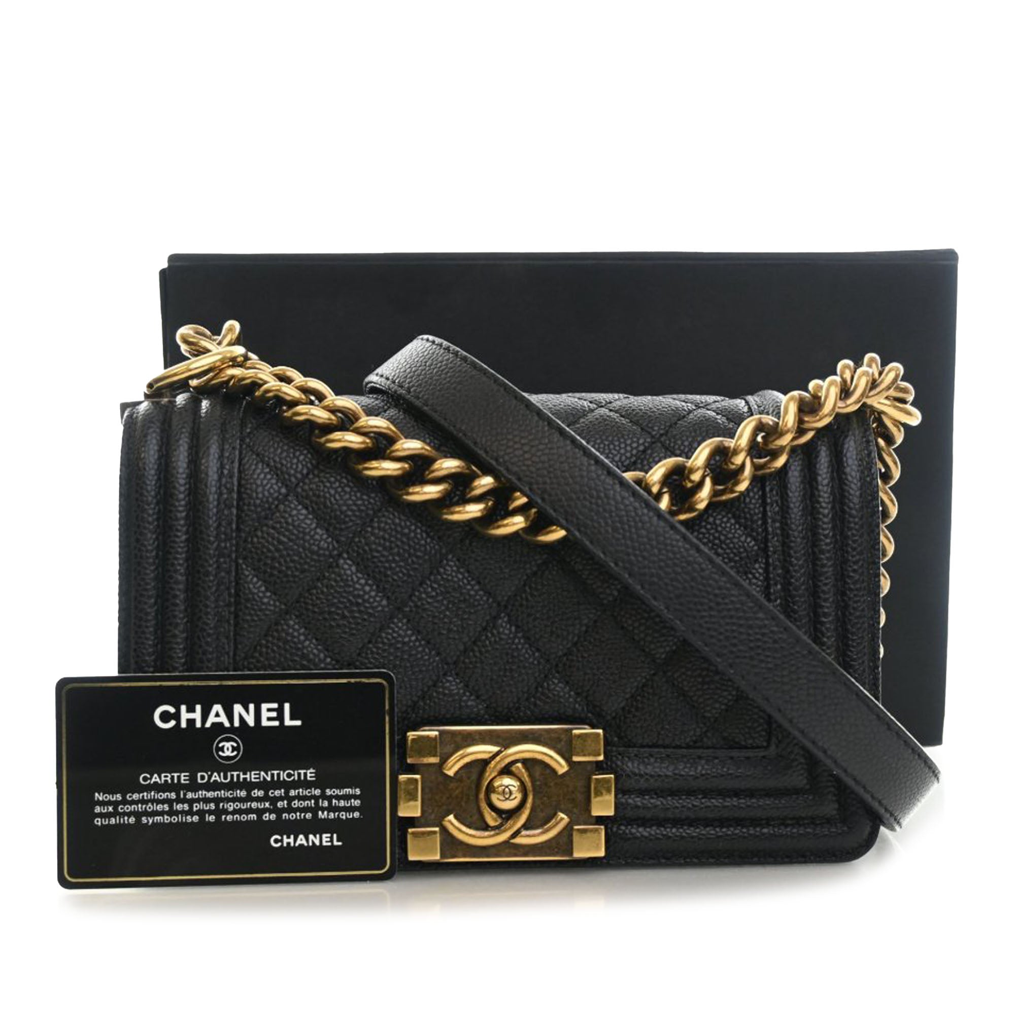 Chanel Small Quilted Caviar Boy Flap - image 15