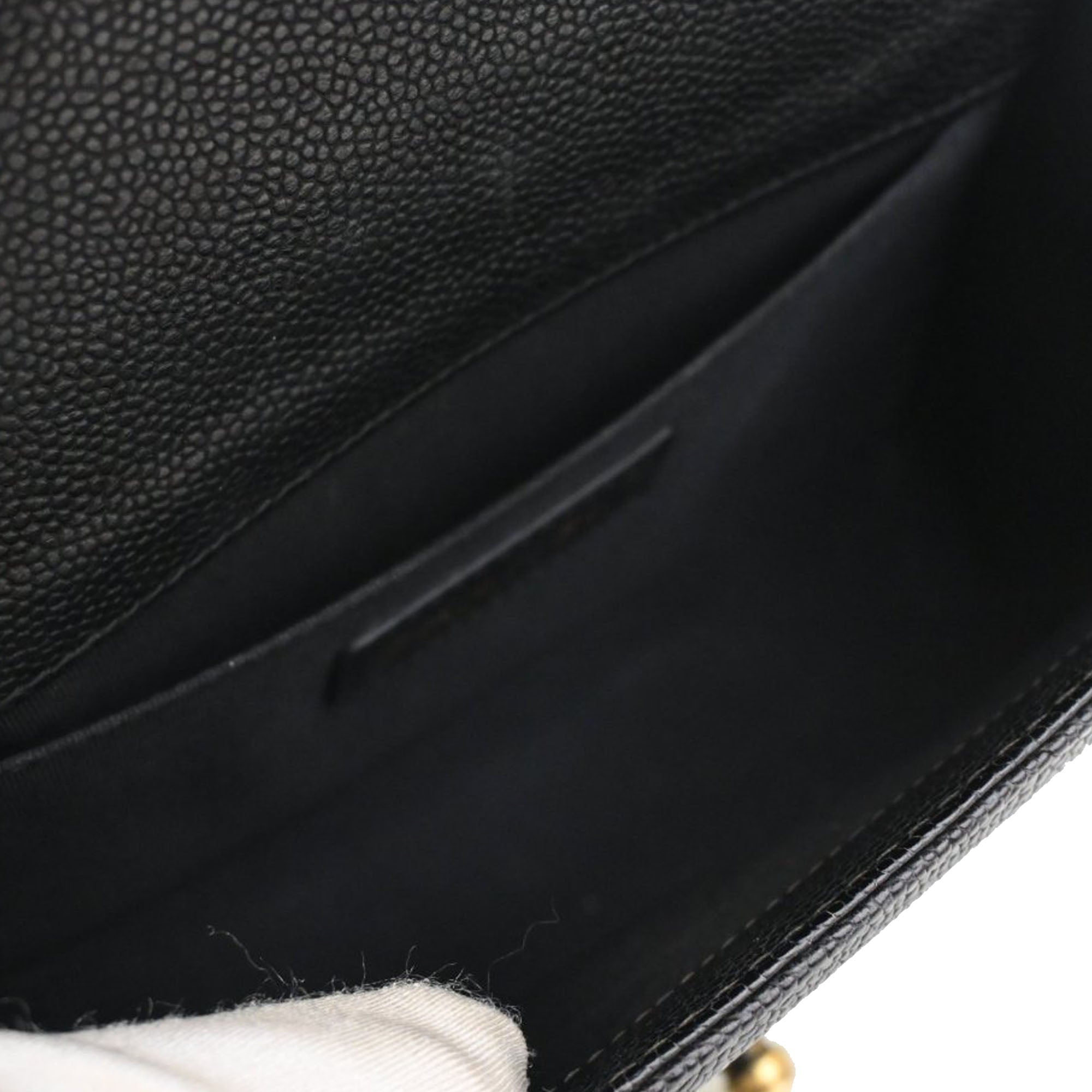 Chanel Small Quilted Caviar Boy Flap - image 4
