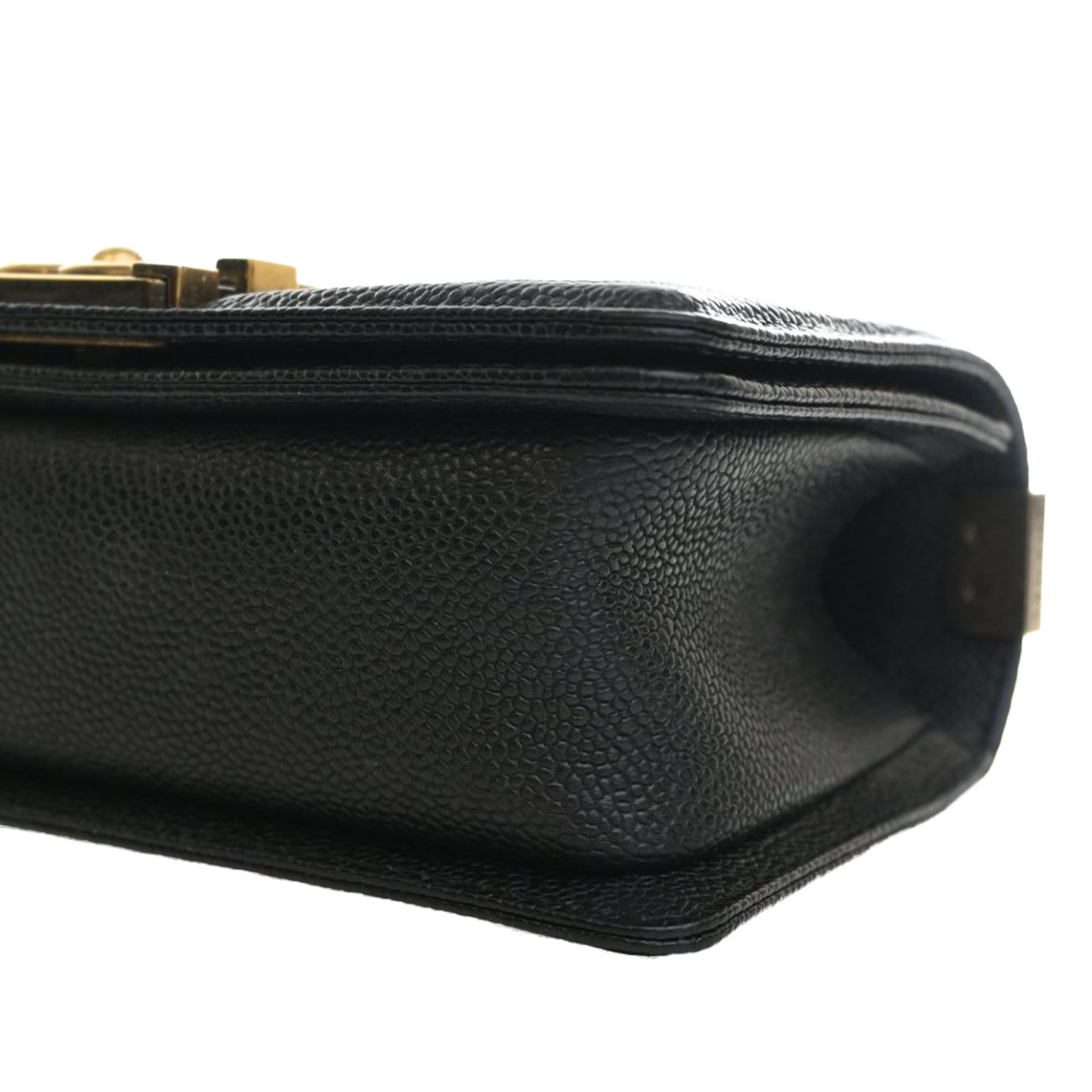 Chanel Small Quilted Caviar Boy Flap - image 8