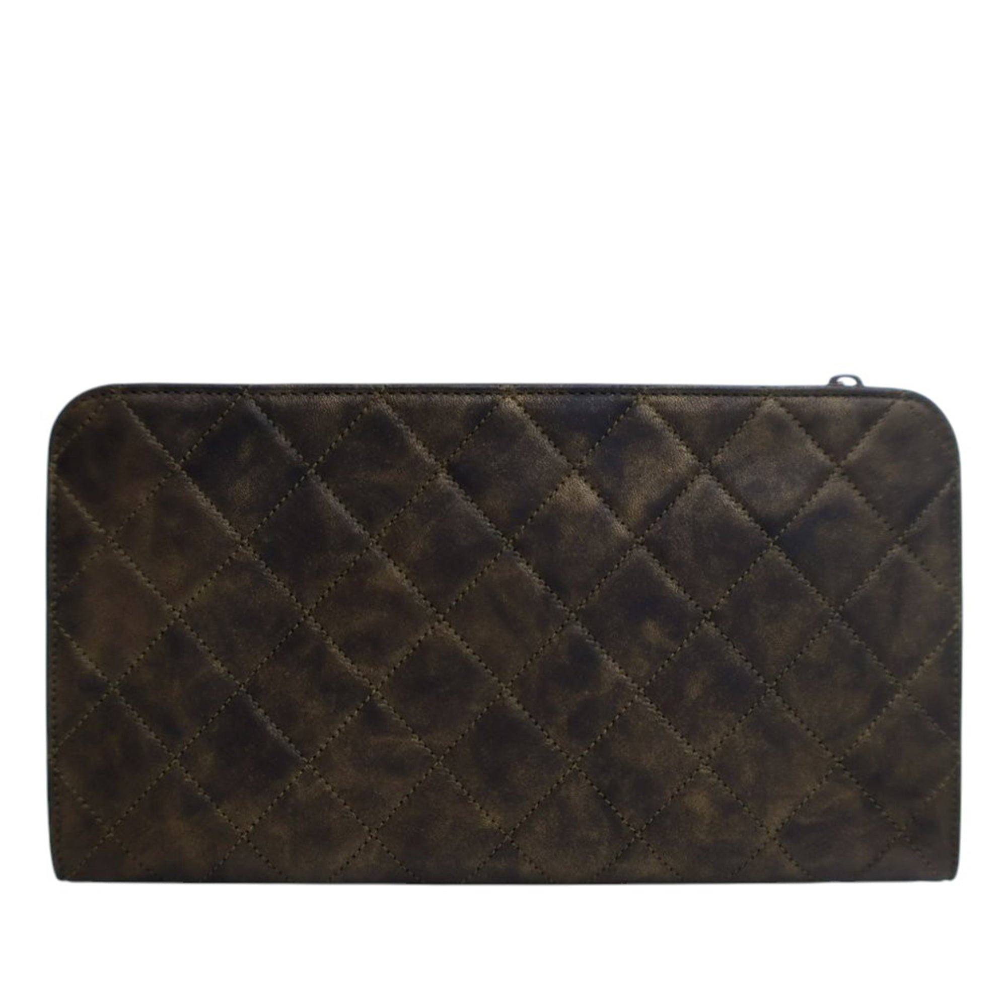 Chanel Metallic Lambskin CC Chain Fringe Clutch - image 4