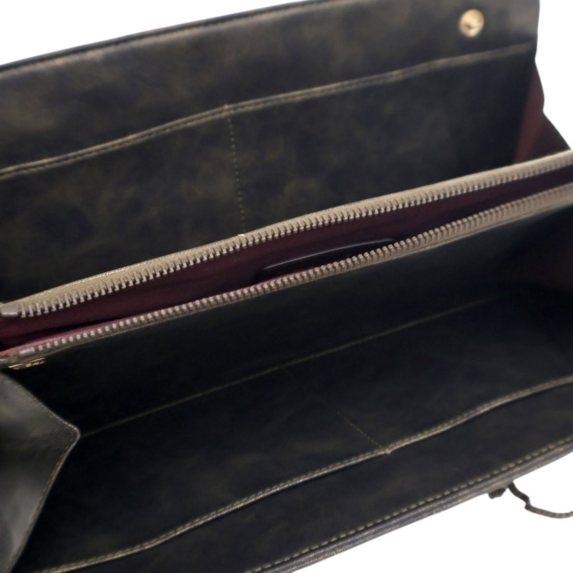 Chanel Metallic Lambskin CC Chain Fringe Clutch - image 5
