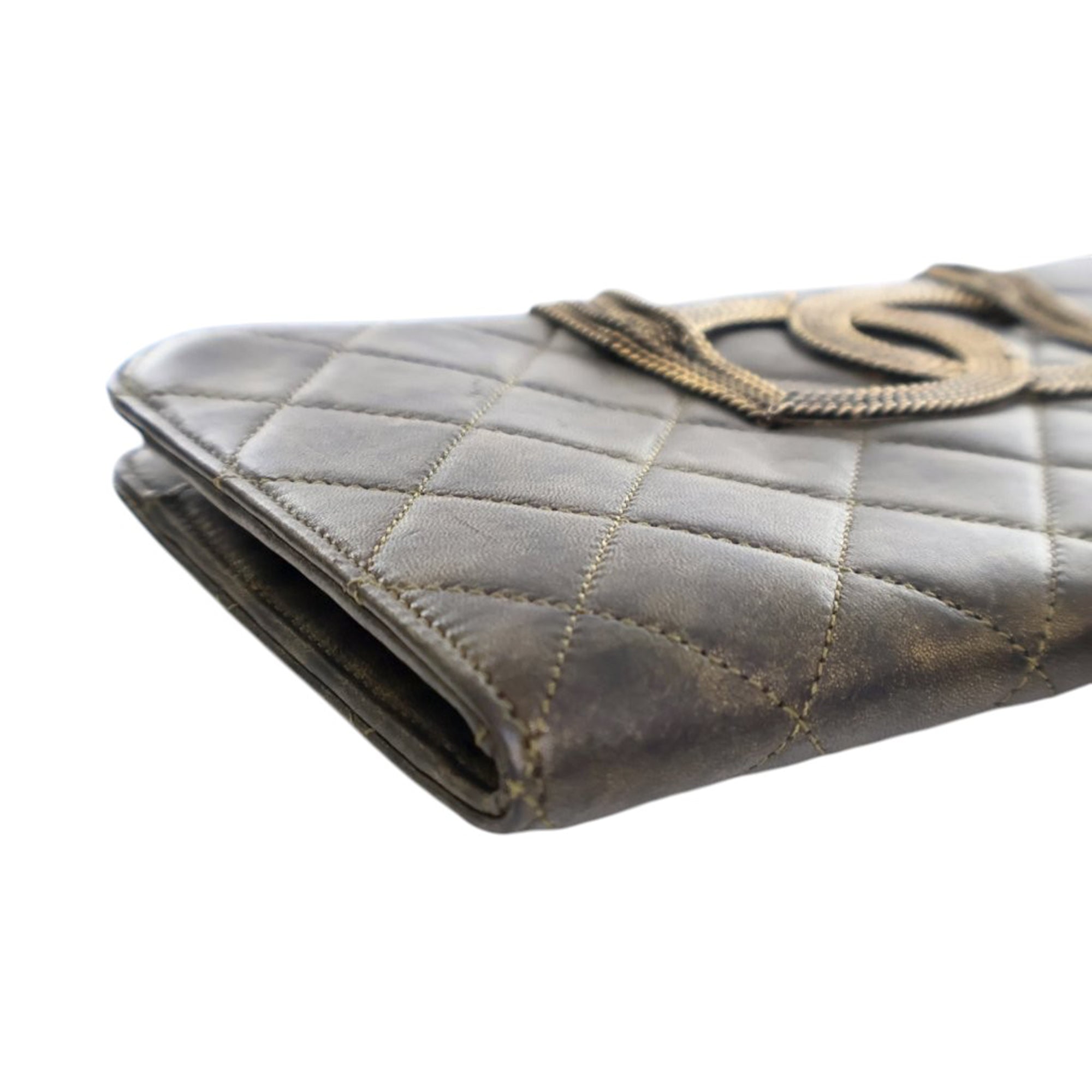 Chanel Metallic Lambskin CC Chain Fringe Clutch - image 9