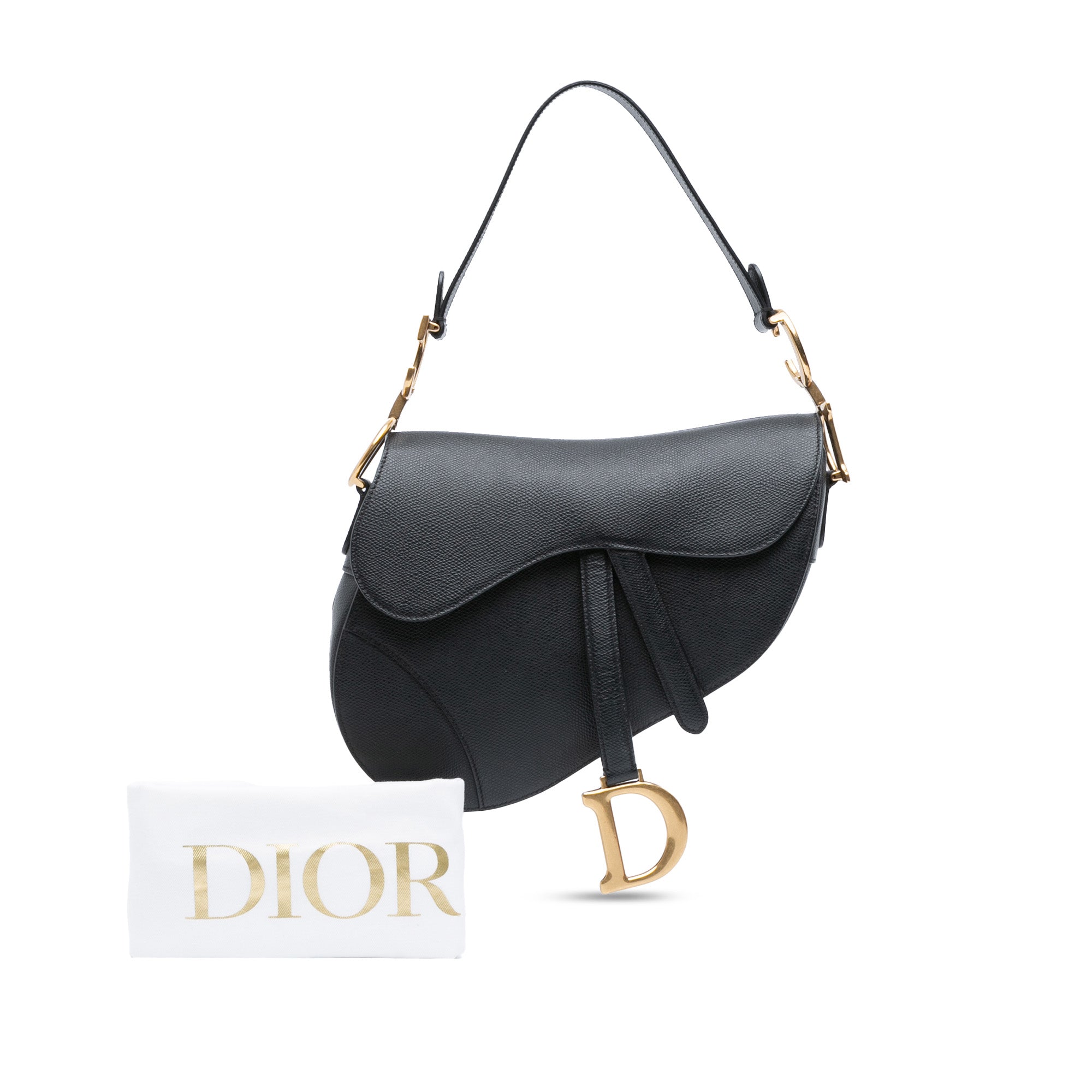 Dior Grained Calfskin Saddle Bag - image 12