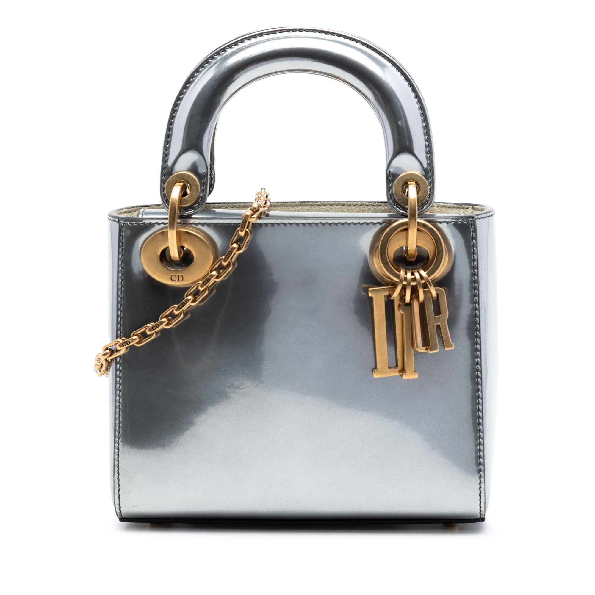 Dior Mini Metallic Patent Lady Dior - image 1