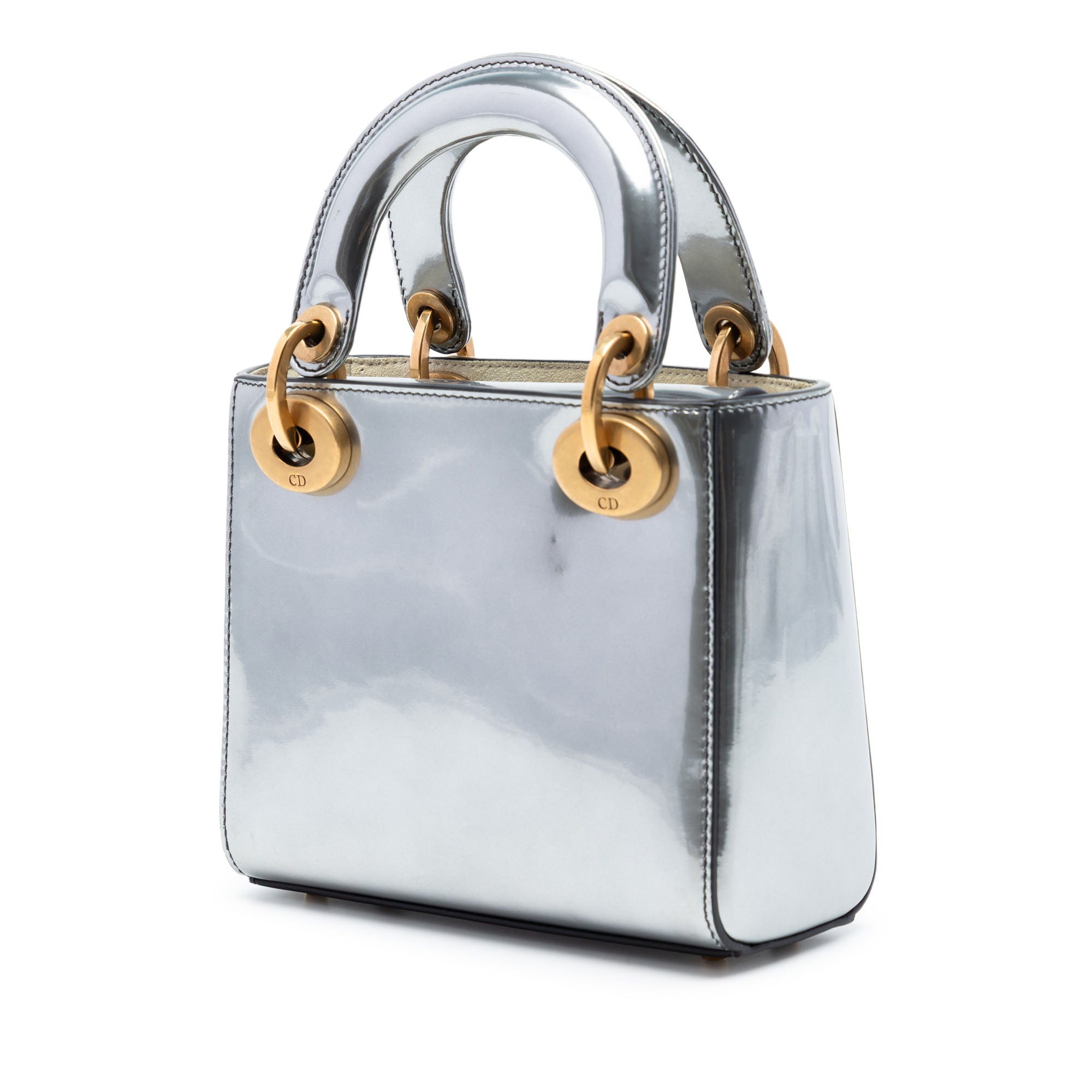 Dior Mini Metallic Patent Lady Dior - image 2
