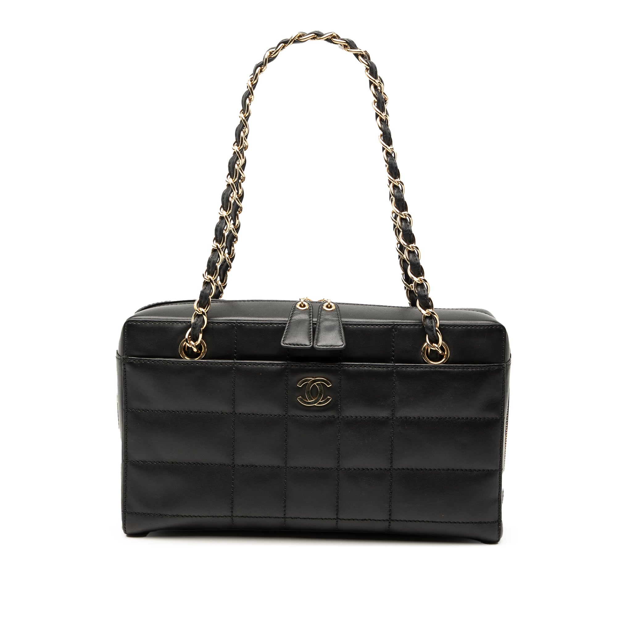 Chanel CC Choco Bar Lambskin Chain Shoulder Bag - image 1