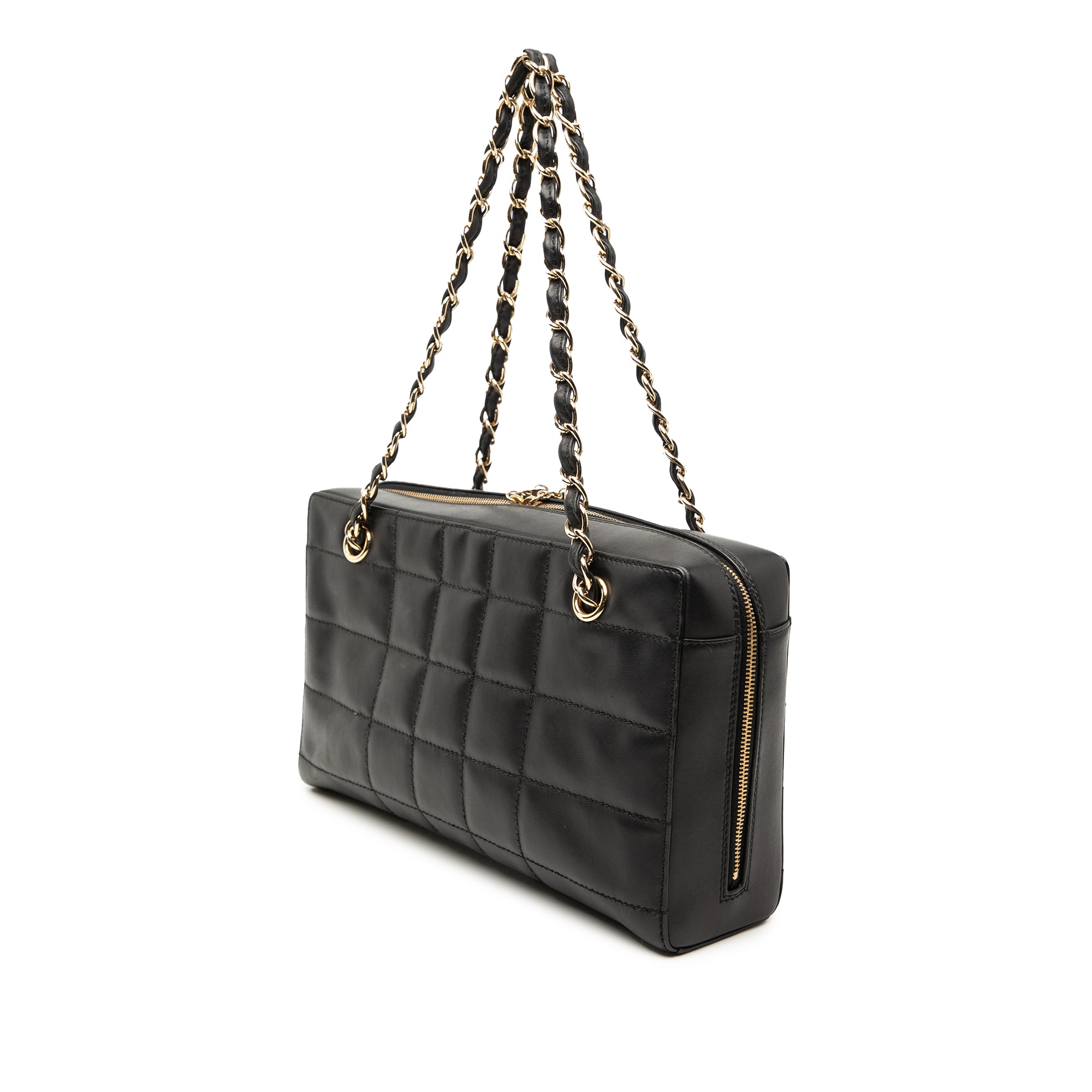 Chanel CC Choco Bar Lambskin Chain Shoulder Bag - image 2