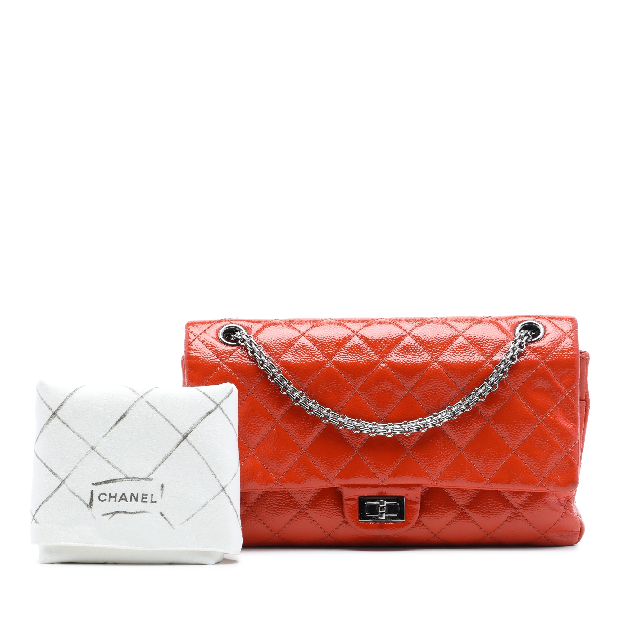 Chanel Quilted Patent Caviar Reissue 2.55 Double Flap 226 - image 7