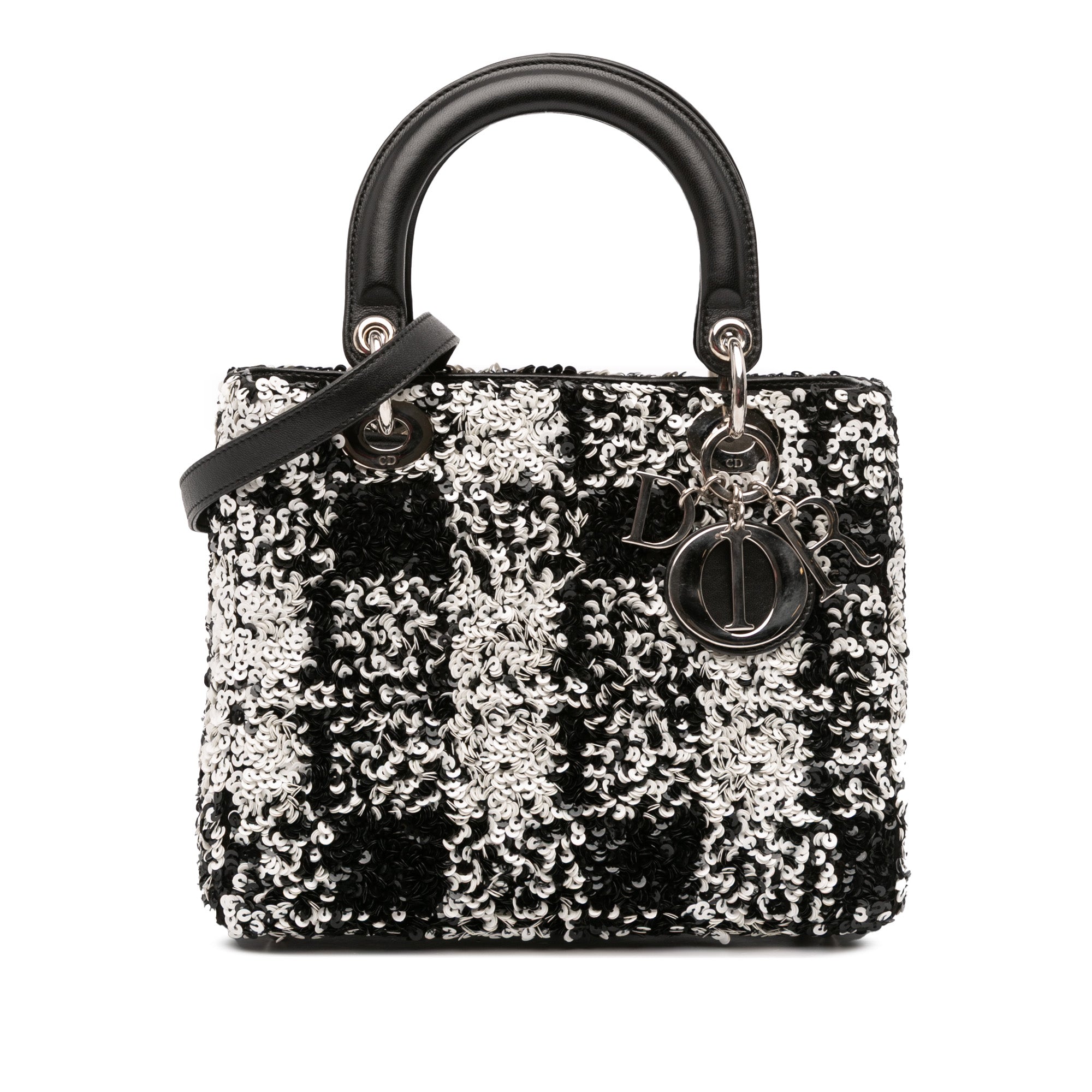 Dior Medium Lambskin Sequin Embellished Lady Dior - image 1