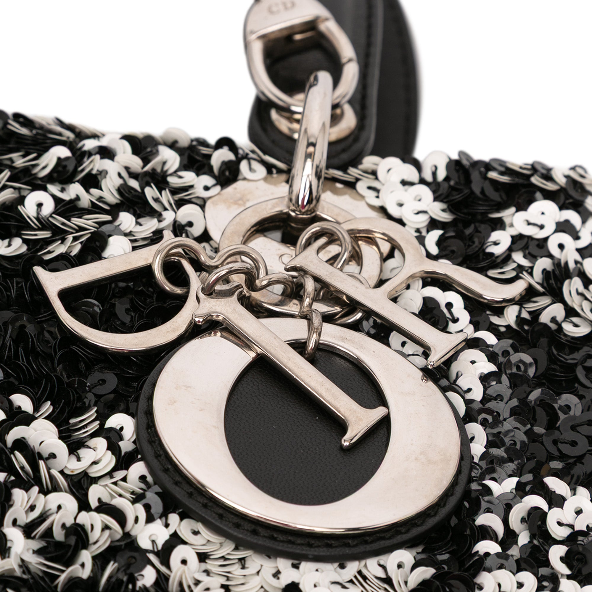 Dior Medium Lambskin Sequin Embellished Lady Dior - image 7