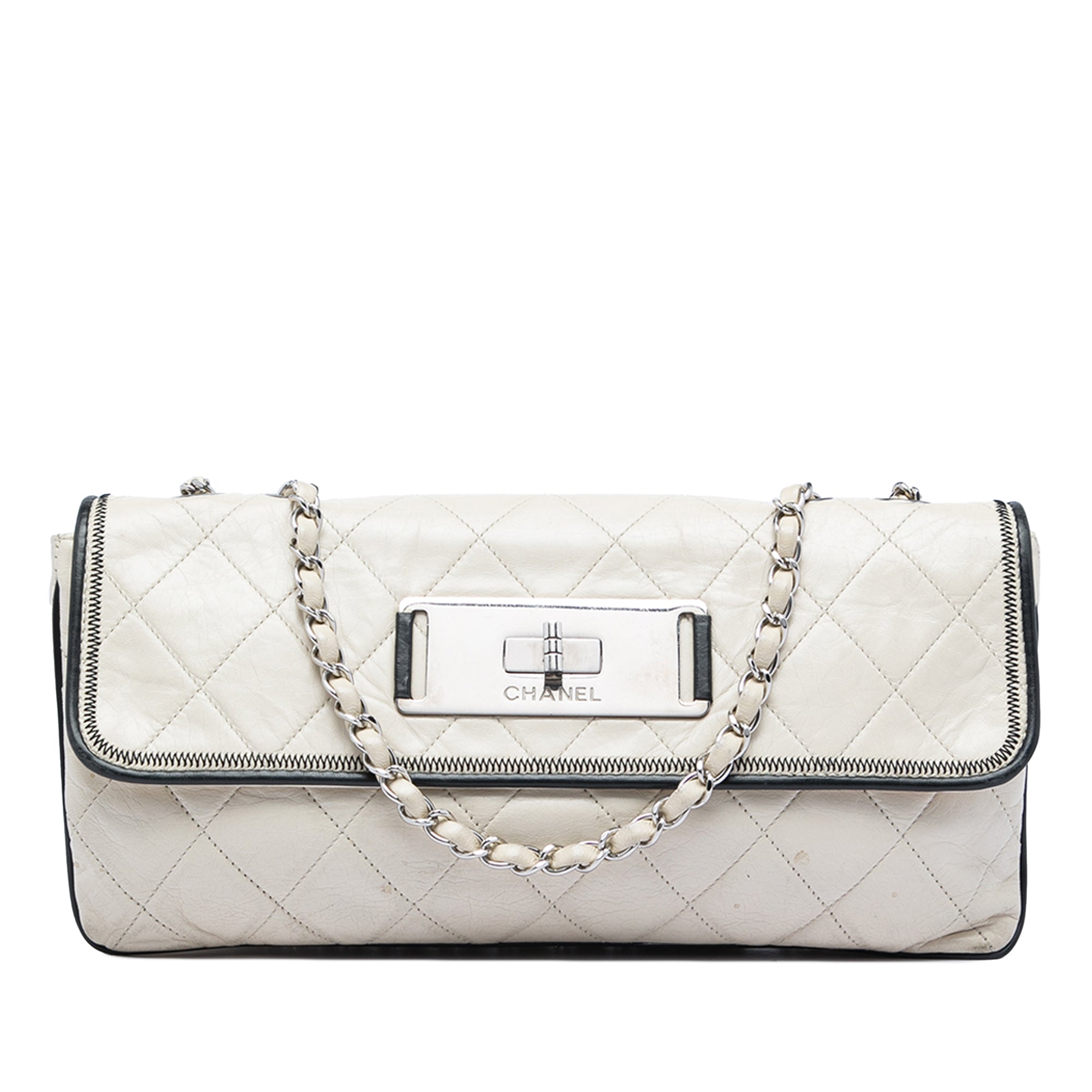 Chanel Quilted Aged Lambskin Reissue 2.55 East West Flap - image 1