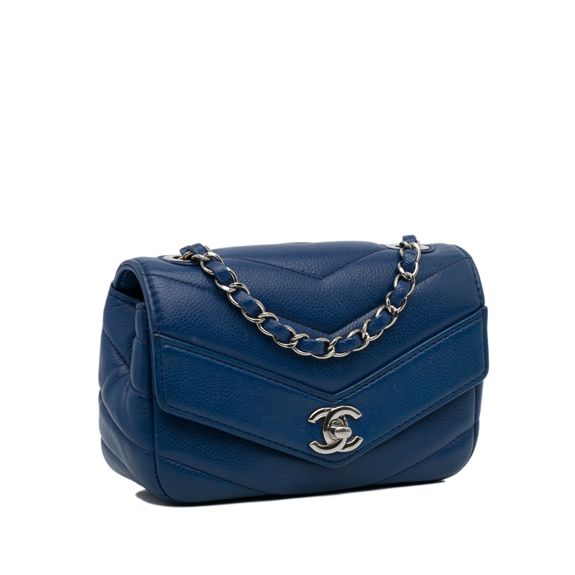 Chanel Mini Caviar Chevron Data Center Envelope Flap - image 10