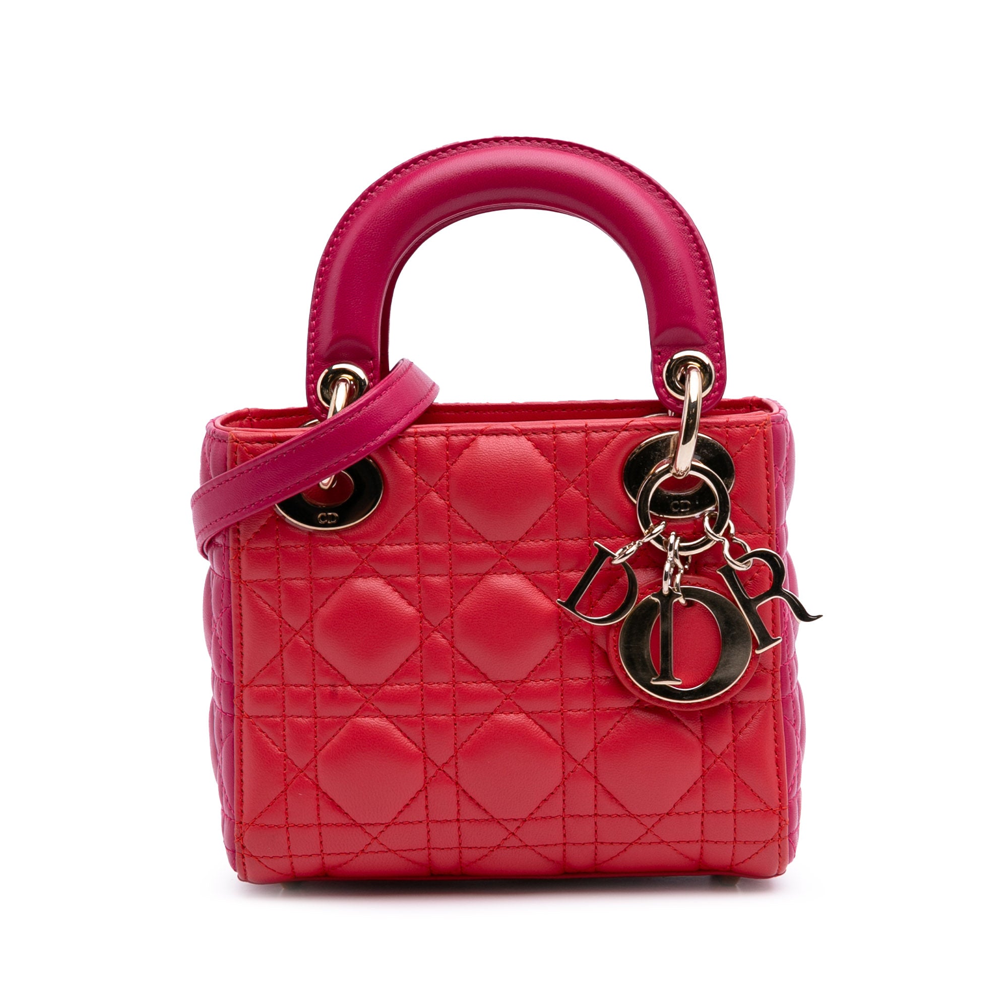 Dior Mini Bicolor Lambskin Cannage Lady Dior - image 1