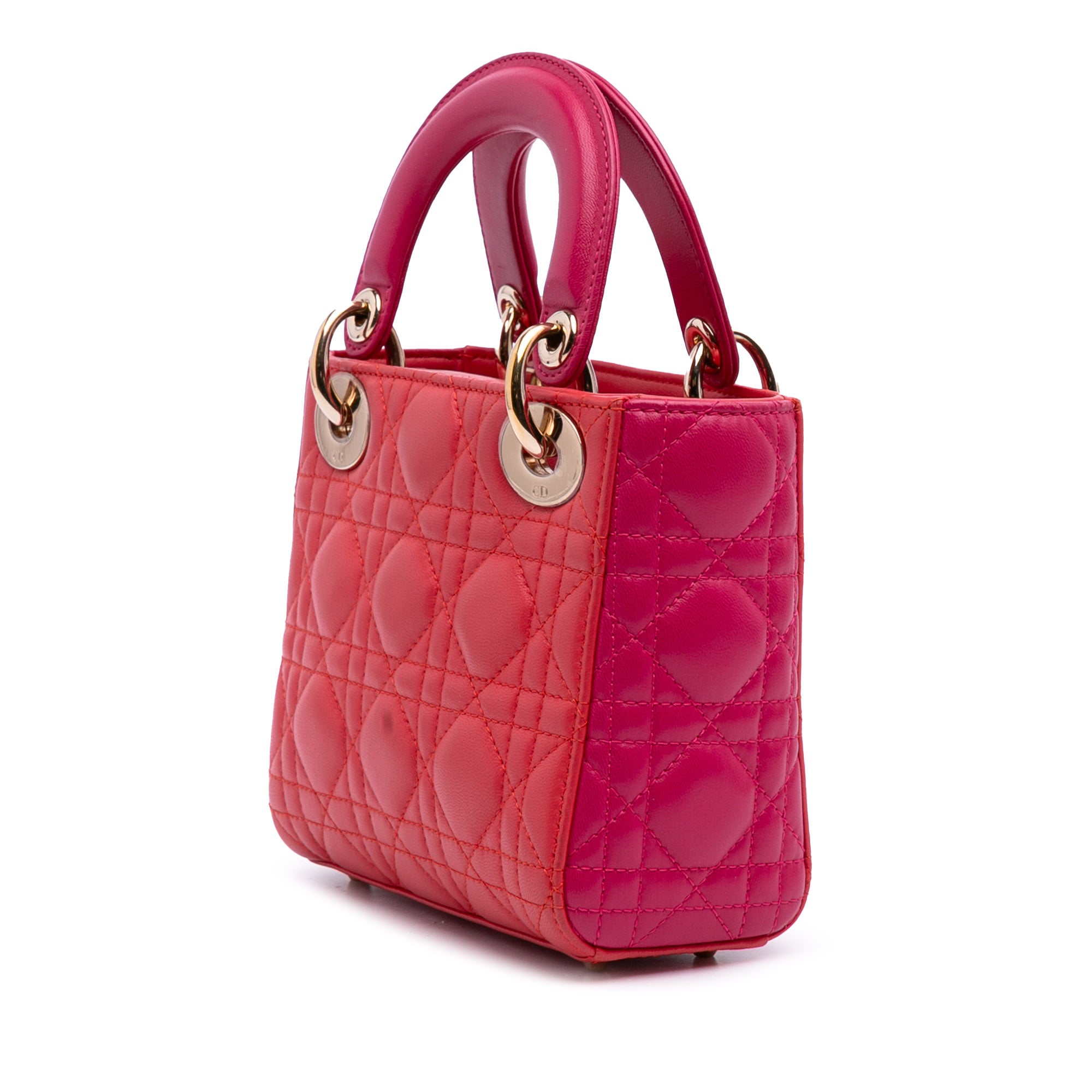 Dior Mini Bicolor Lambskin Cannage Lady Dior - image 2