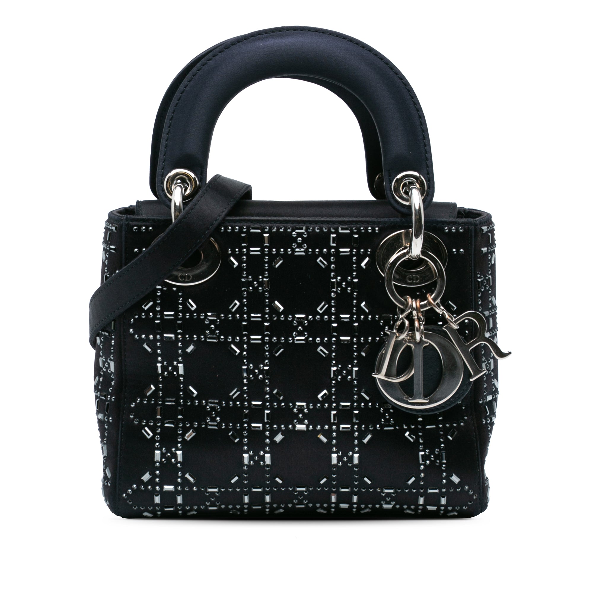 Dior Mini Velvet Cannage Strass Embellished Lady Dior - image 1