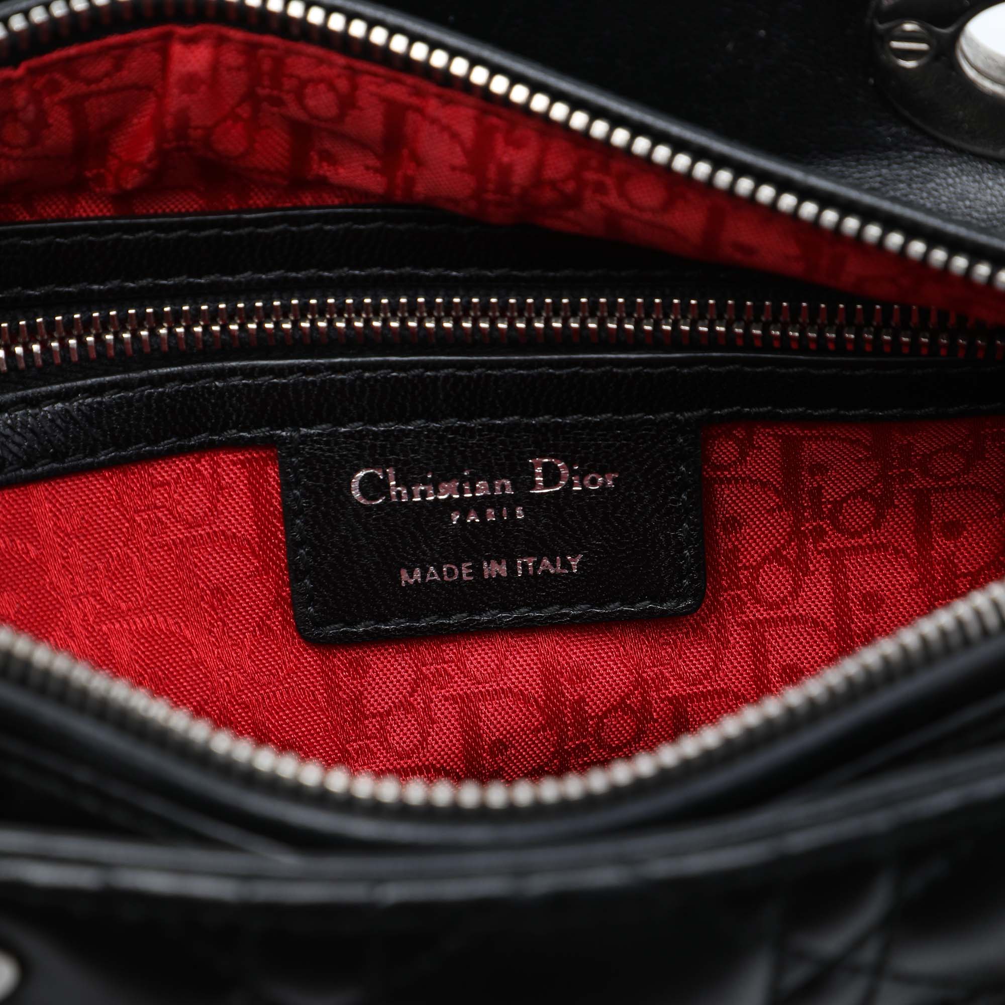 Dior Medium Lambskin Cannage Lady Dior - image 5