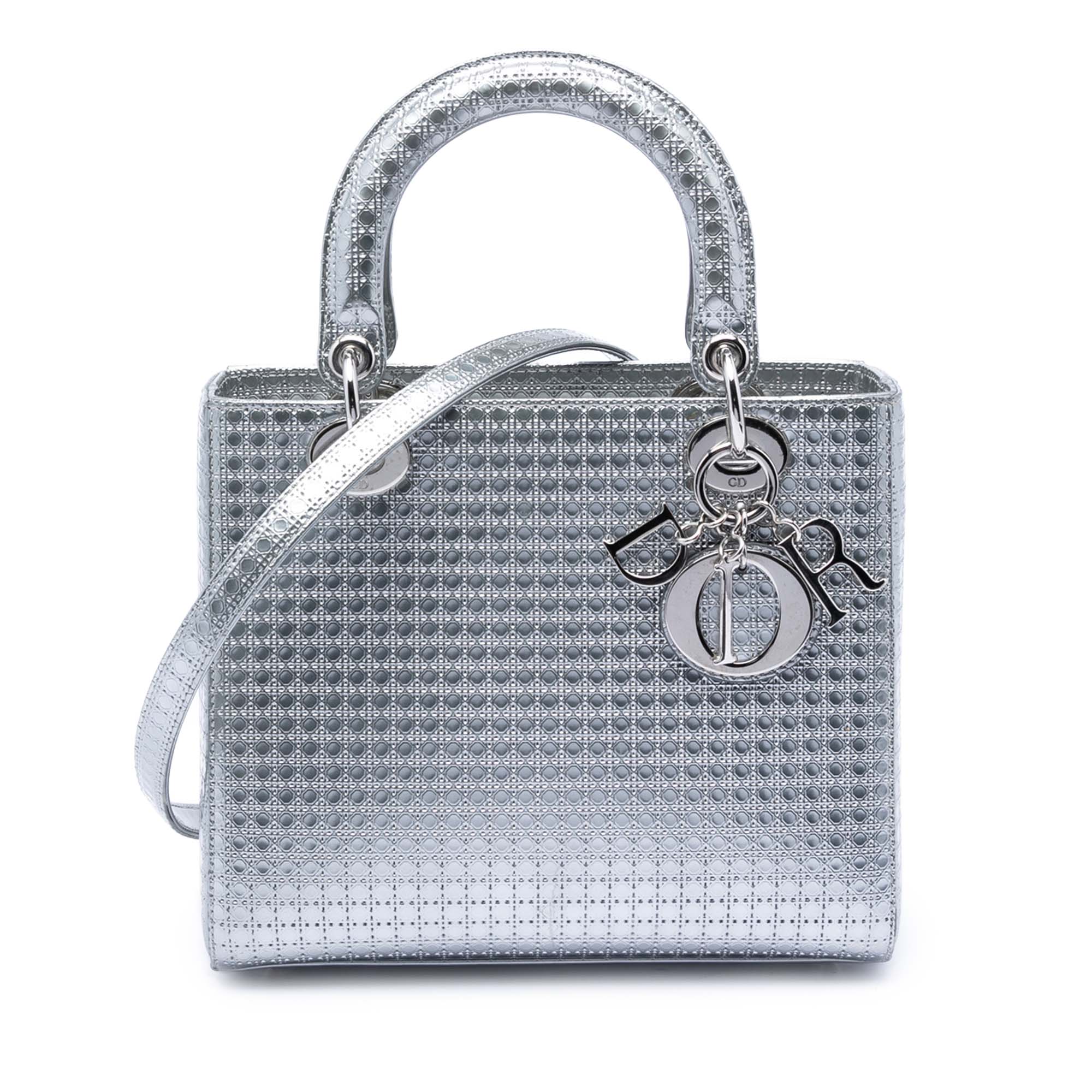 Dior Medium Metallic Patent Microcannage Lady Dior - image 1