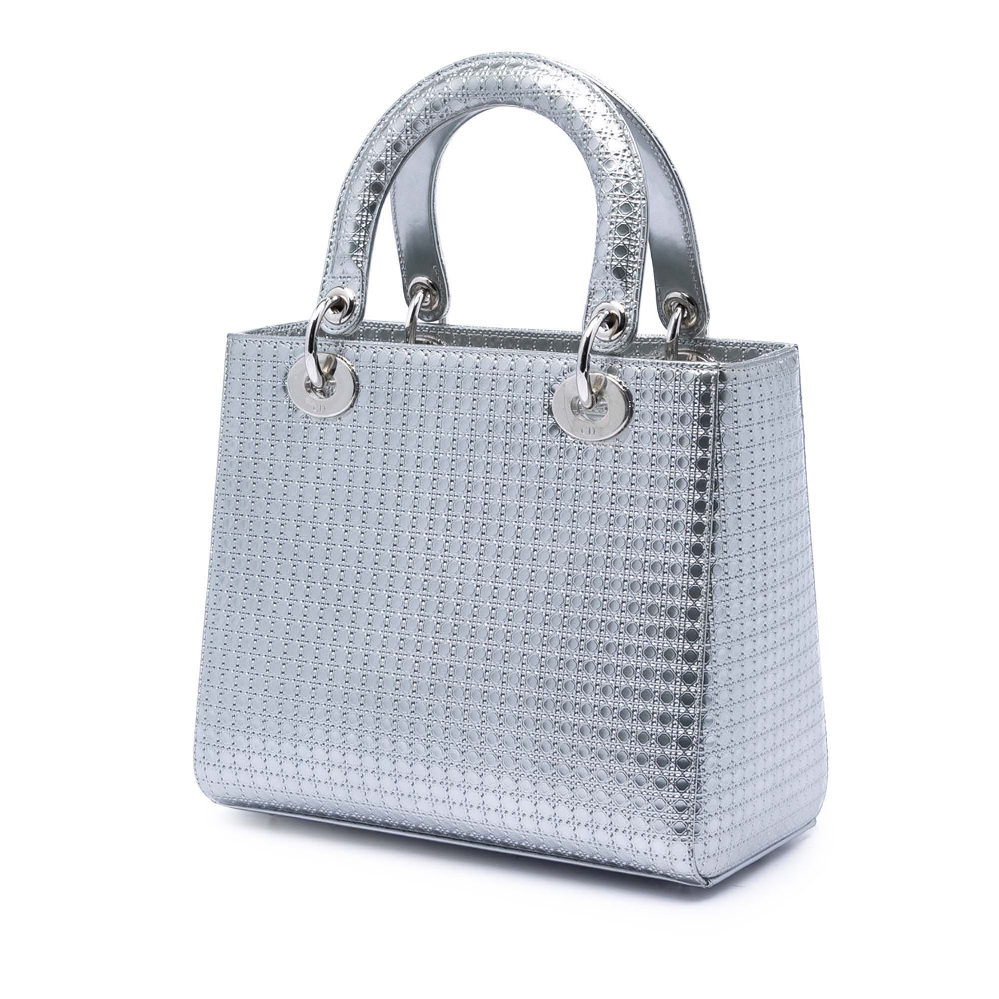 Dior Medium Metallic Patent Microcannage Lady Dior - image 2