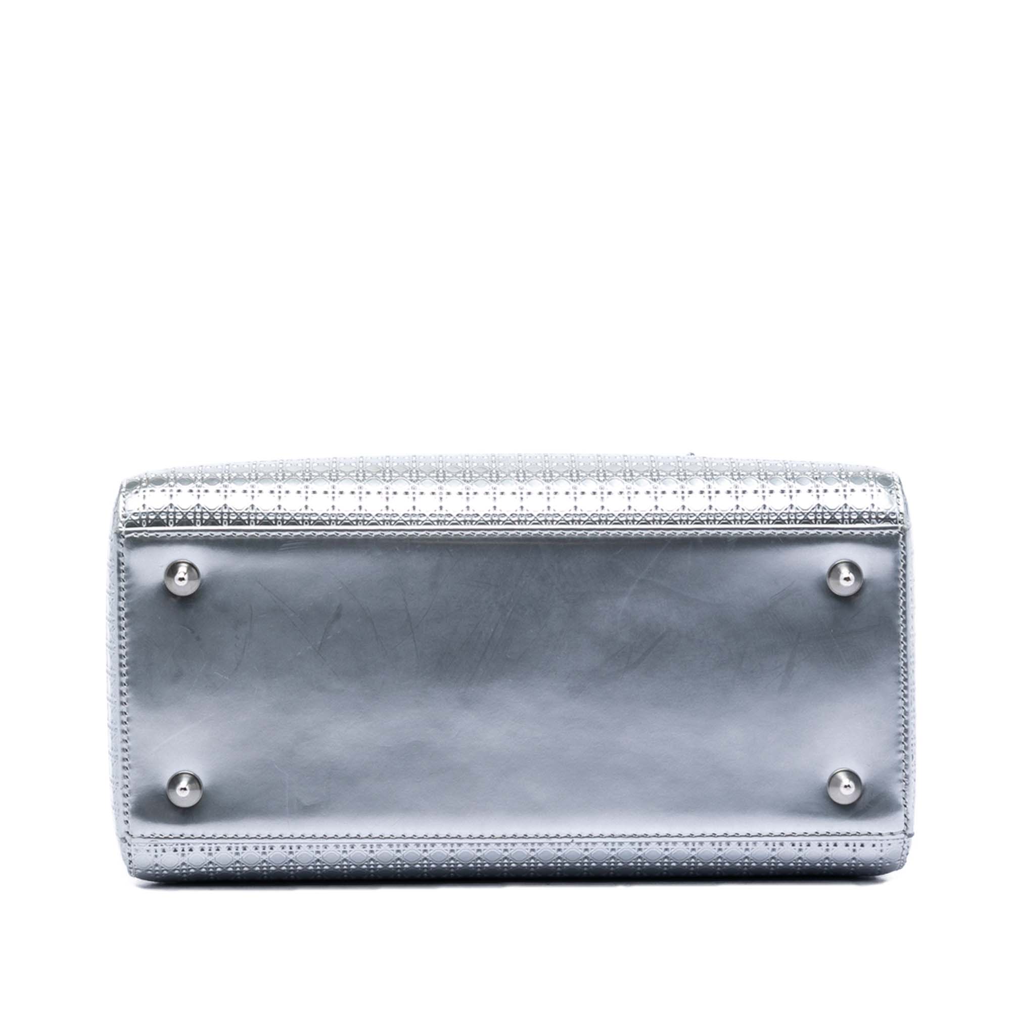 Dior Medium Metallic Patent Microcannage Lady Dior - image 3