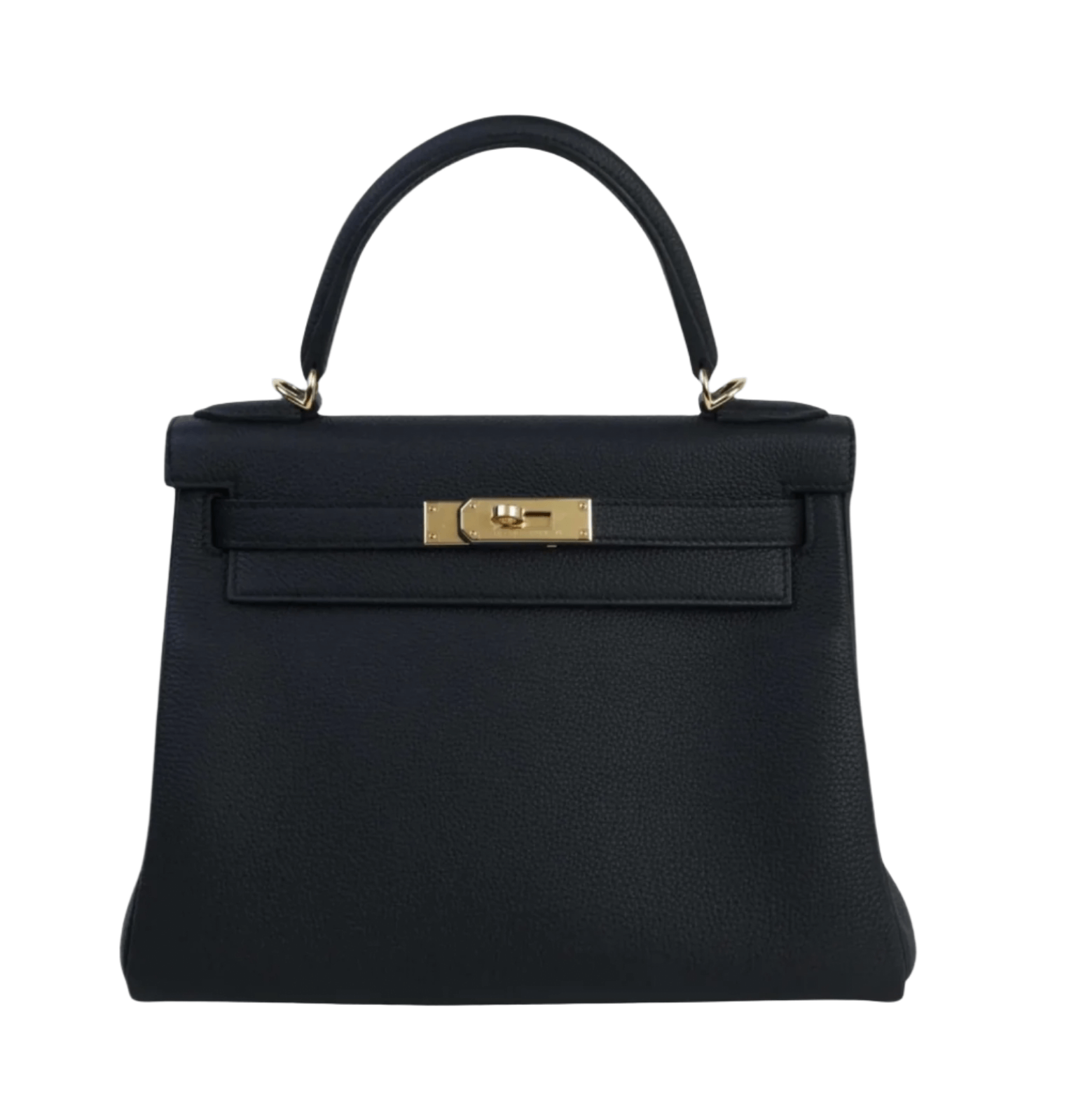 Pre-loved Hermès Kelly 28 in Black Togo with gold hardware – 2024 Stamp X
