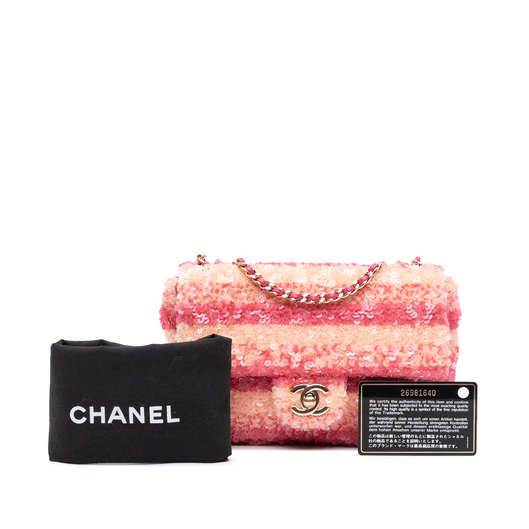 Chanel Mini Rectangular Classic Sequin Striped Single Flap - image 10