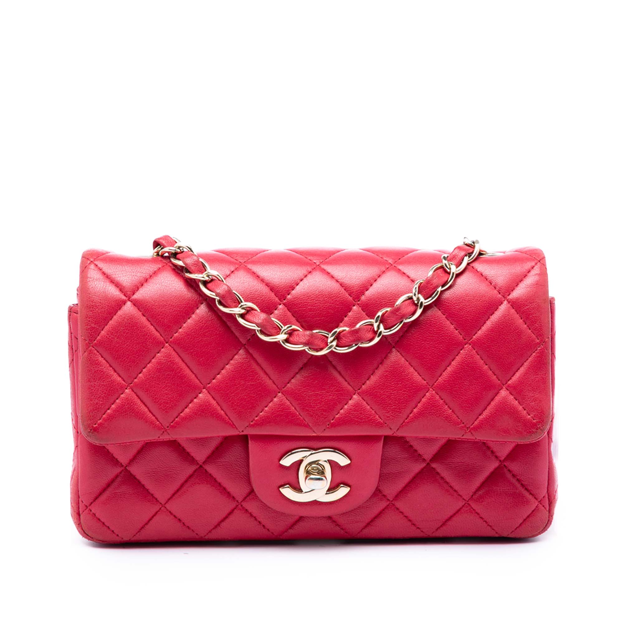 Chanel Mini Rectangular Classic Lambskin Single Flap - image 1