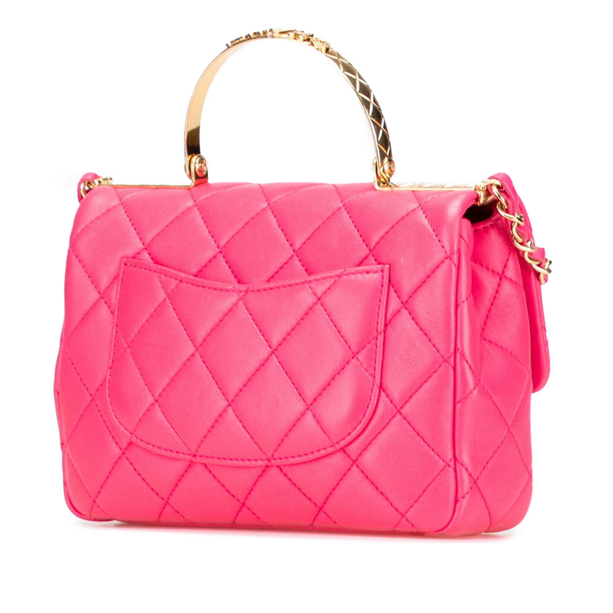Chanel Small Lambskin Bangle Crush Top Handle Bag - image 2