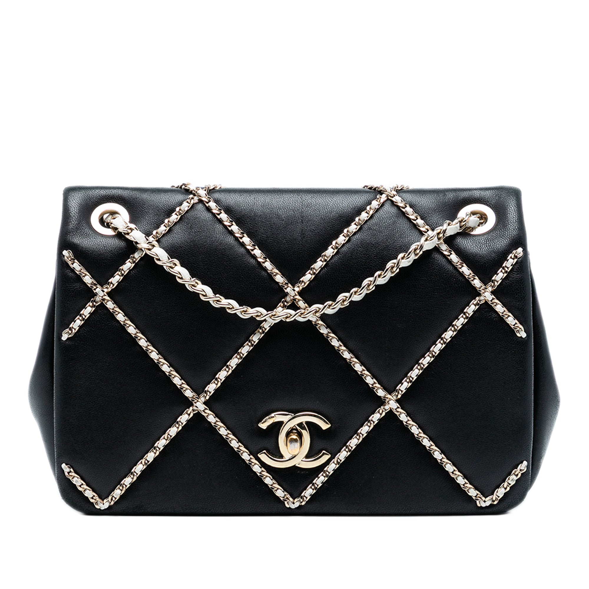 Chanel Small Lambskin Entwined Chain Flap - image 1